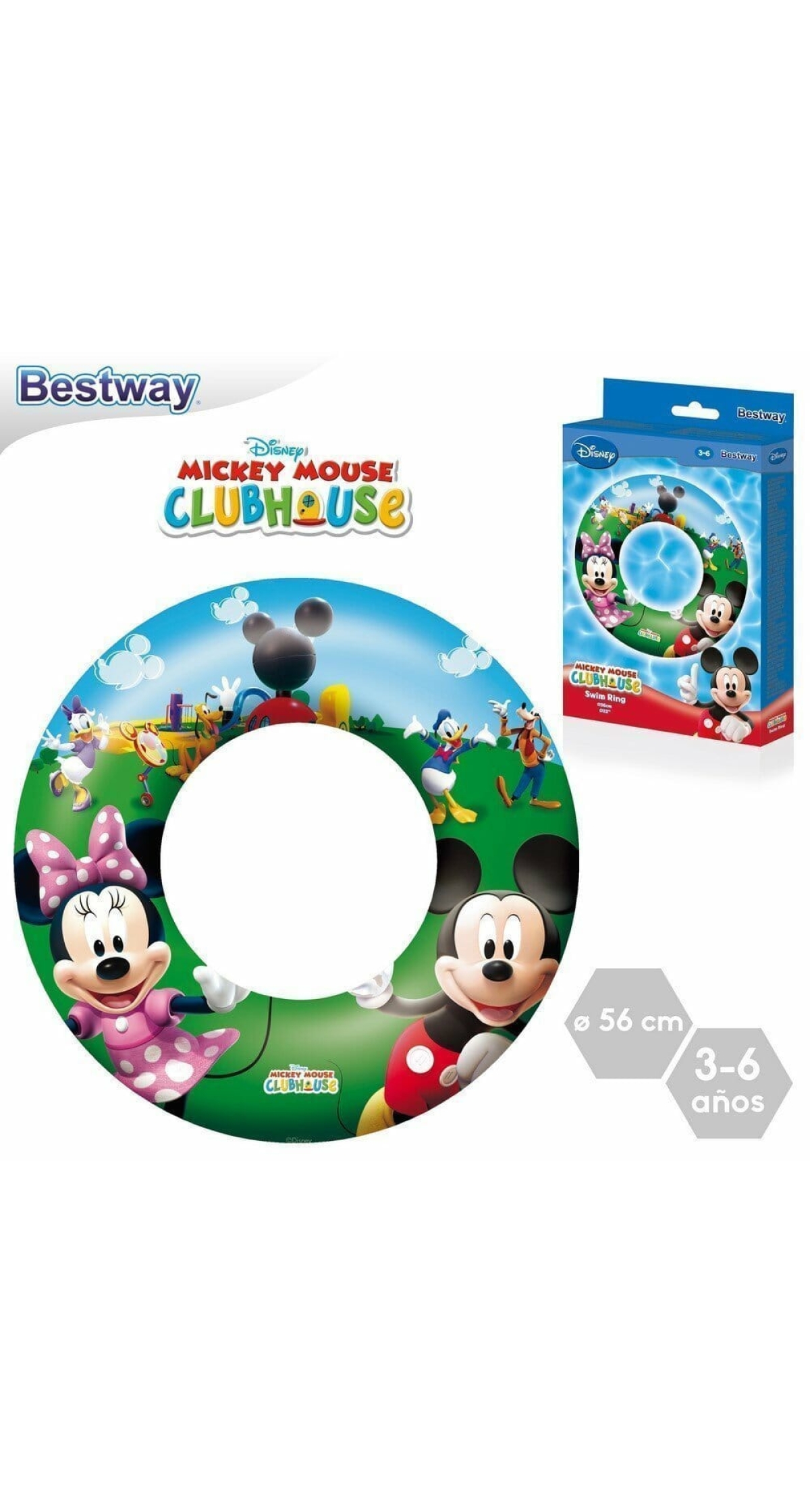 Bestway Disney Mickey Mouse Swim Ring 56cm (Online Only)
