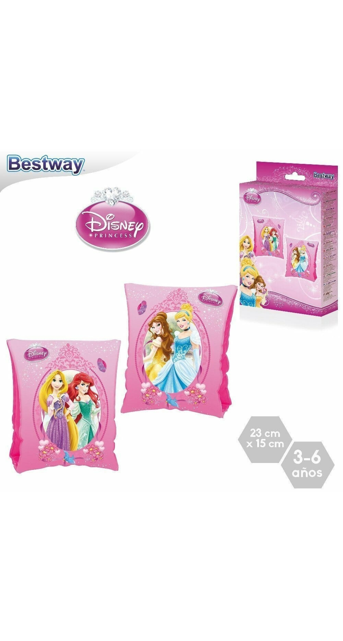 Bestway Disney Princesses Inflatable Arm Floats for Age 3+ Years (Online Only)