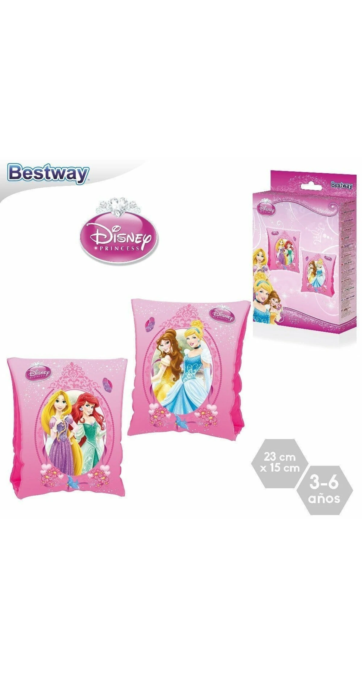 Bestway Disney Princesses Inflatable Arm Floats for Age 3+ Years (Online Only)