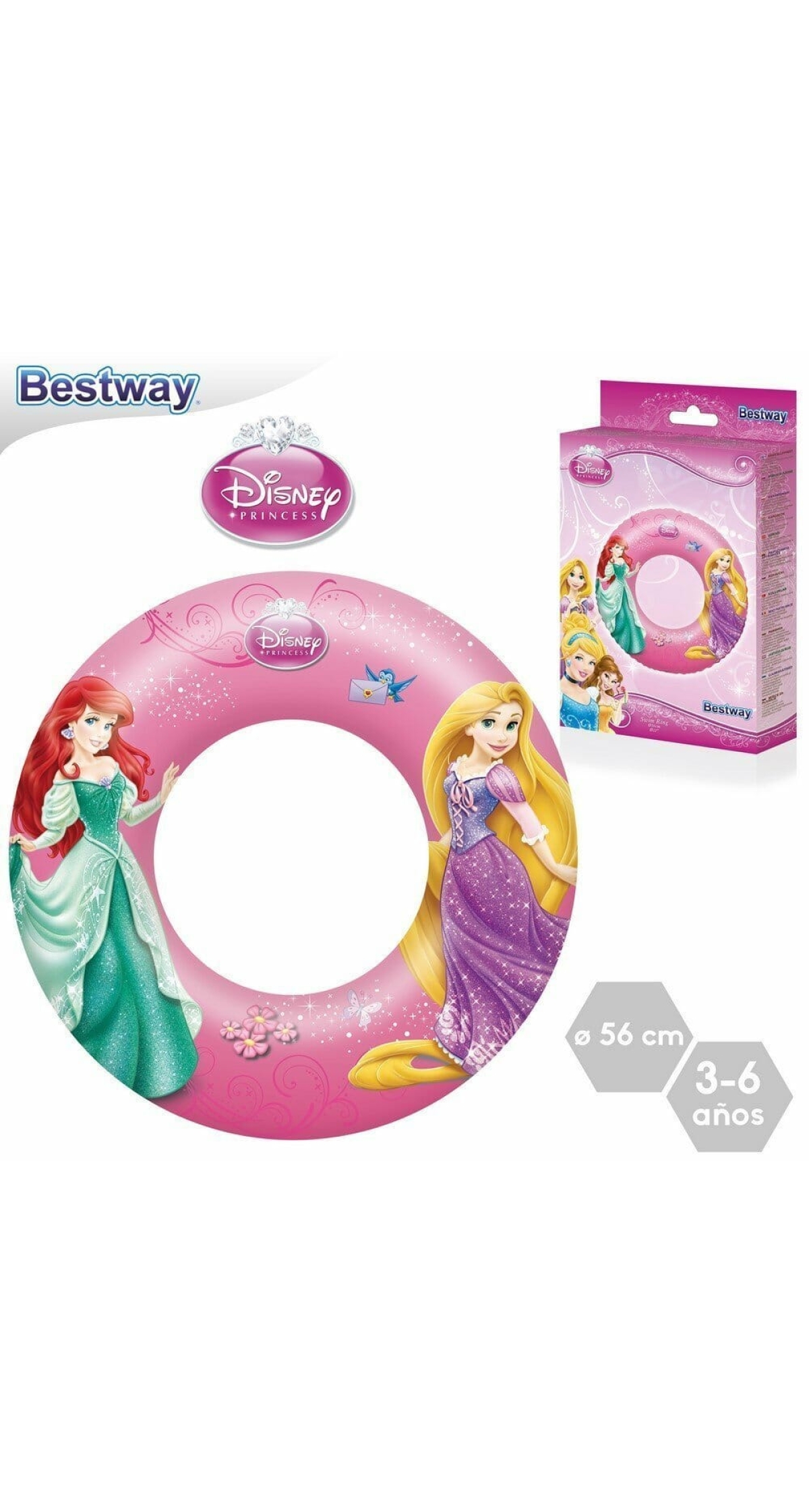 Bestway Disney Princess Swim Ring 56cm (Online Only)