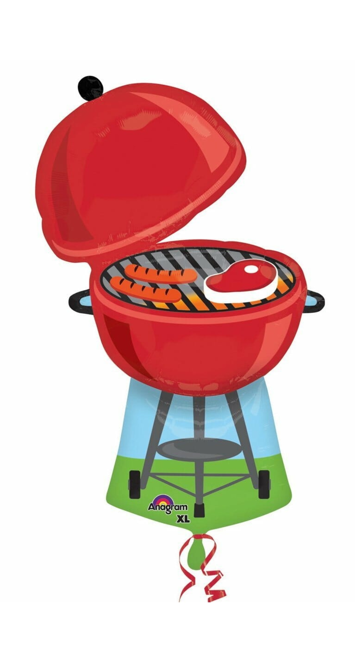 Red BBQ Grill SuperShape Foil Balloon - 58cm x 91cm