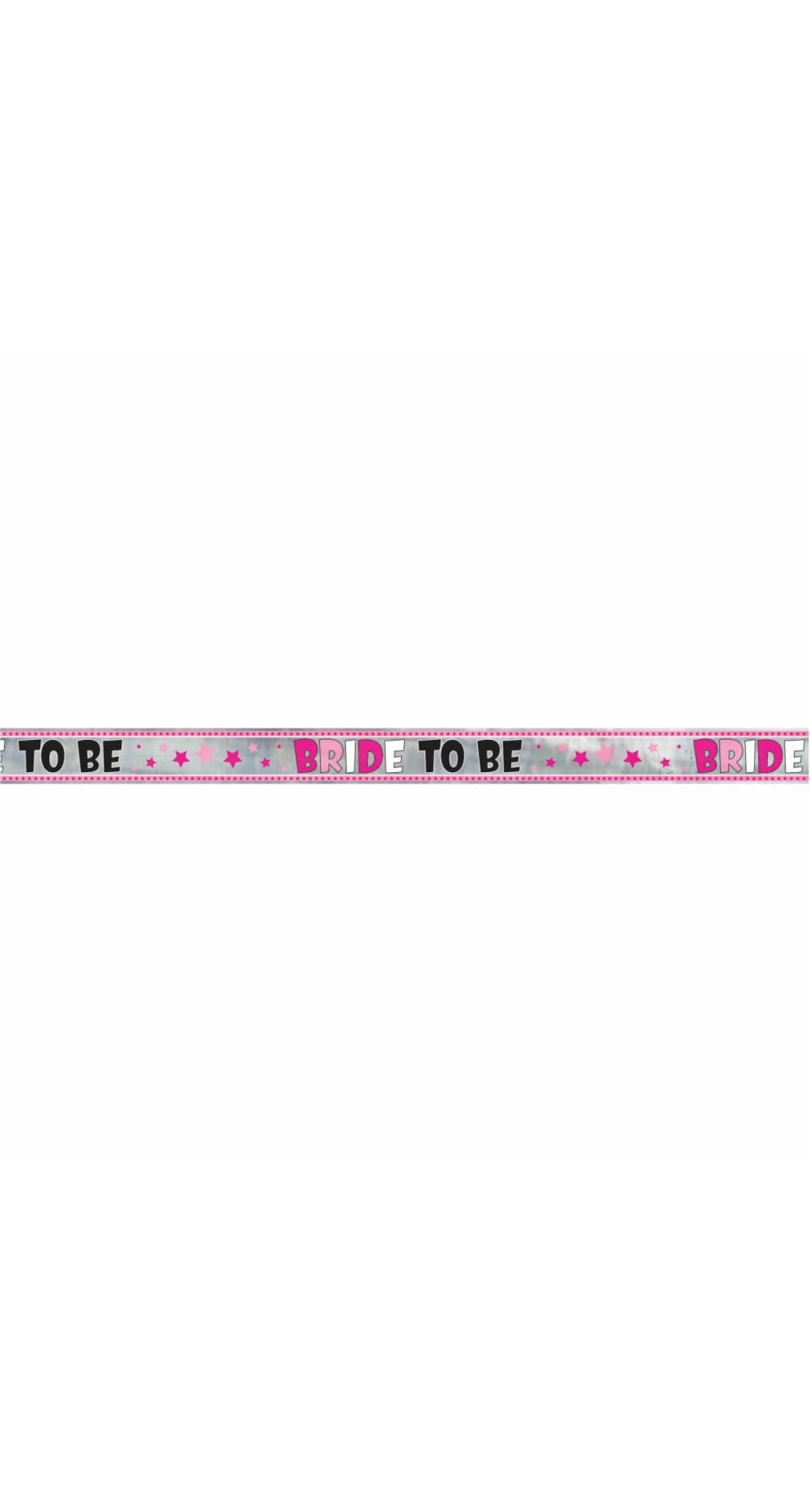 Foil Pink Stars Bride to Be Banner - 12 ft - Long Fold