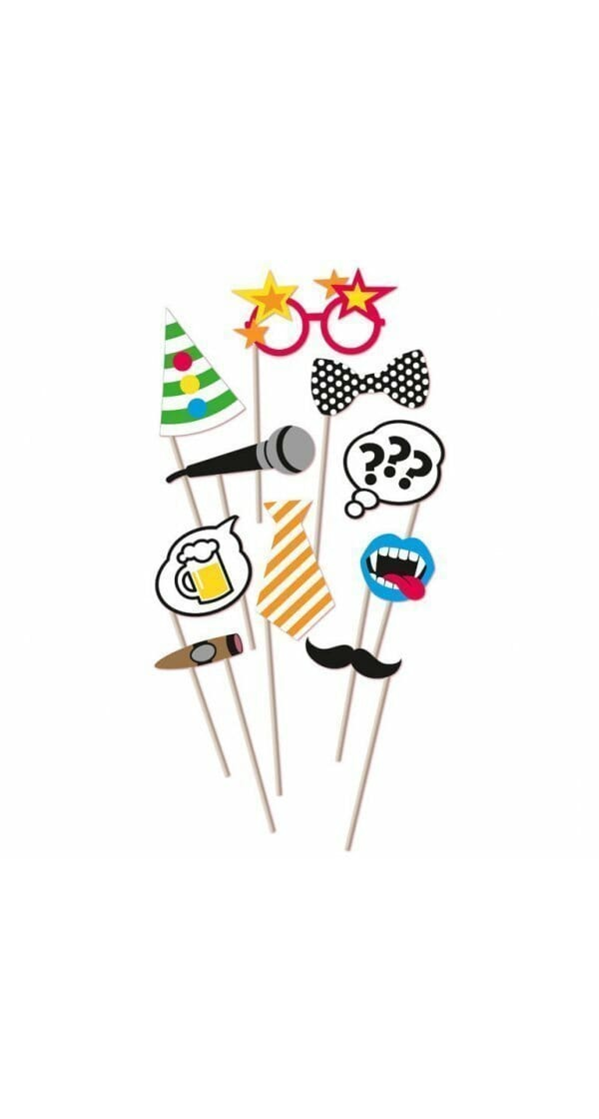 Photo Booth Set Party - 10pk
