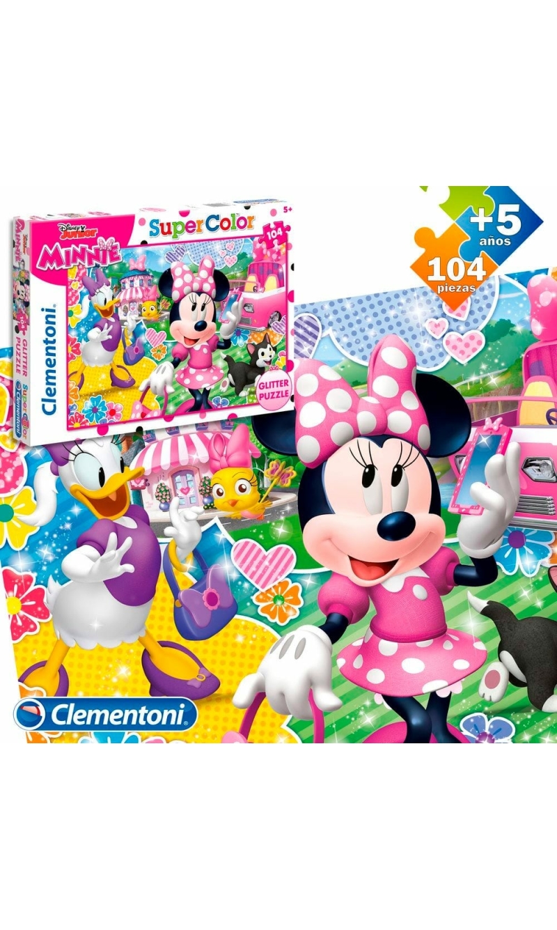 Glitter Minnie Puzzle - 104pcs