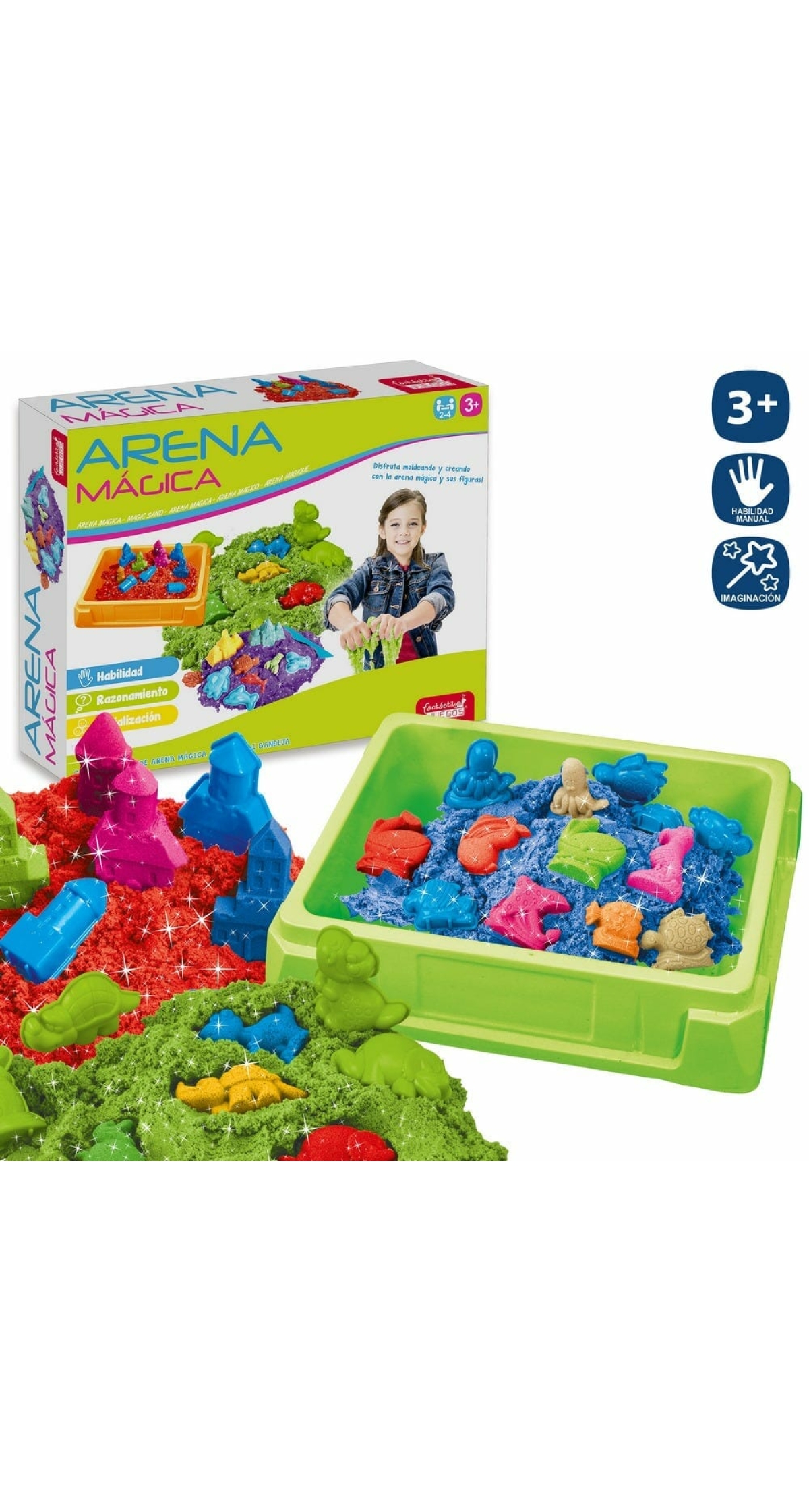 Arena Magic Sand With Tray & Models Animals - 10pcs
