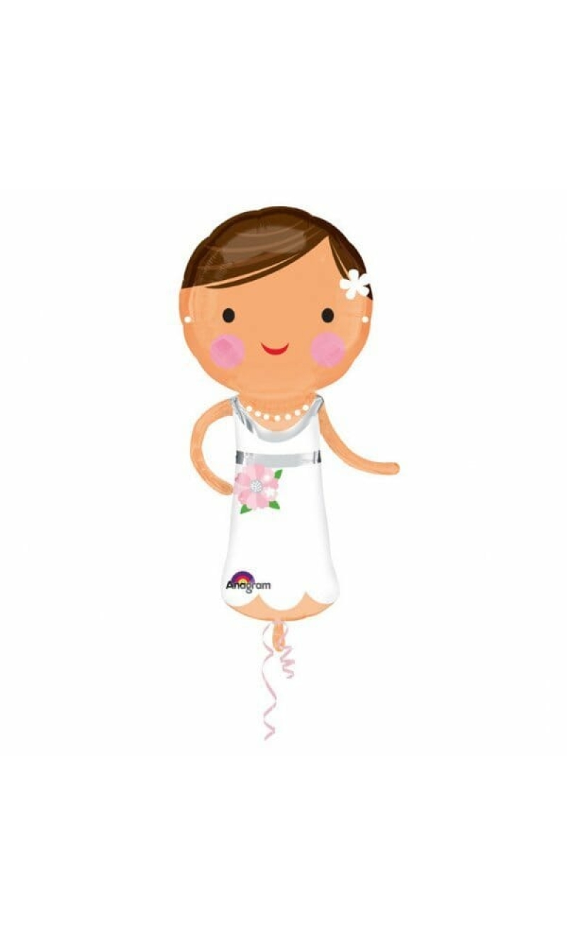 Super Shape Lovely Bride Foil Balloon 19'' x 40'' (48cm x 101cm)