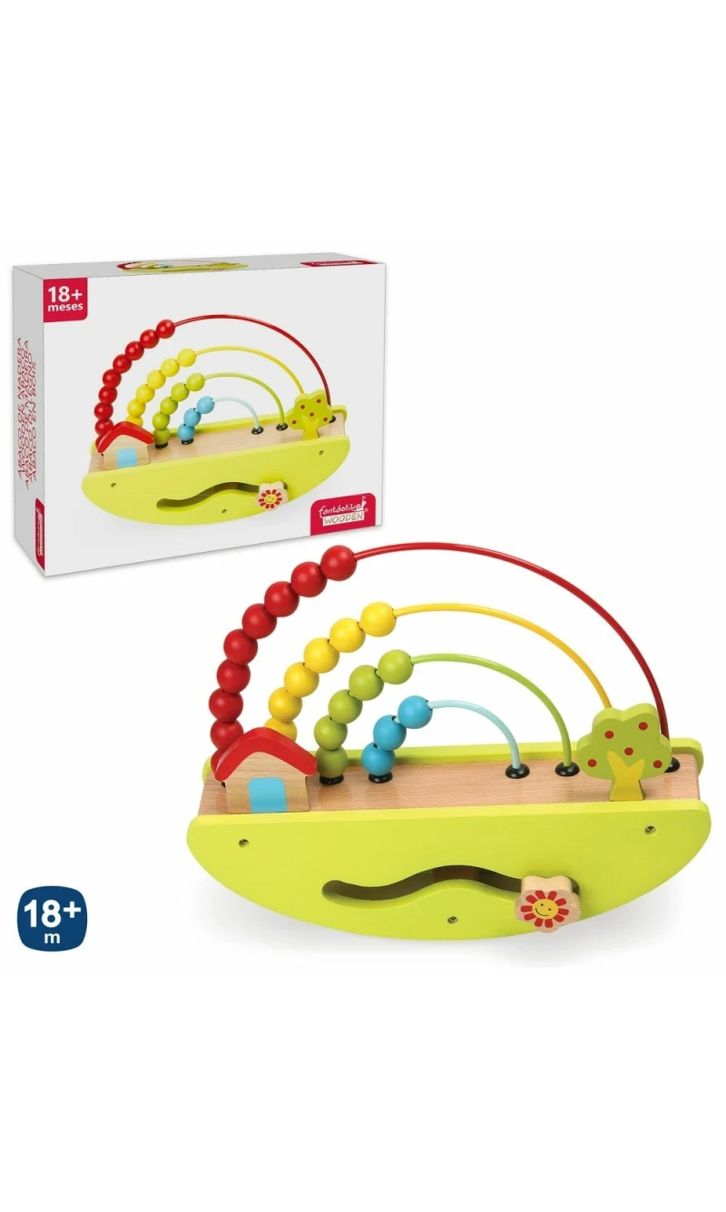Wooden Abacus - 26cm x 6.8cm x 20.5cm