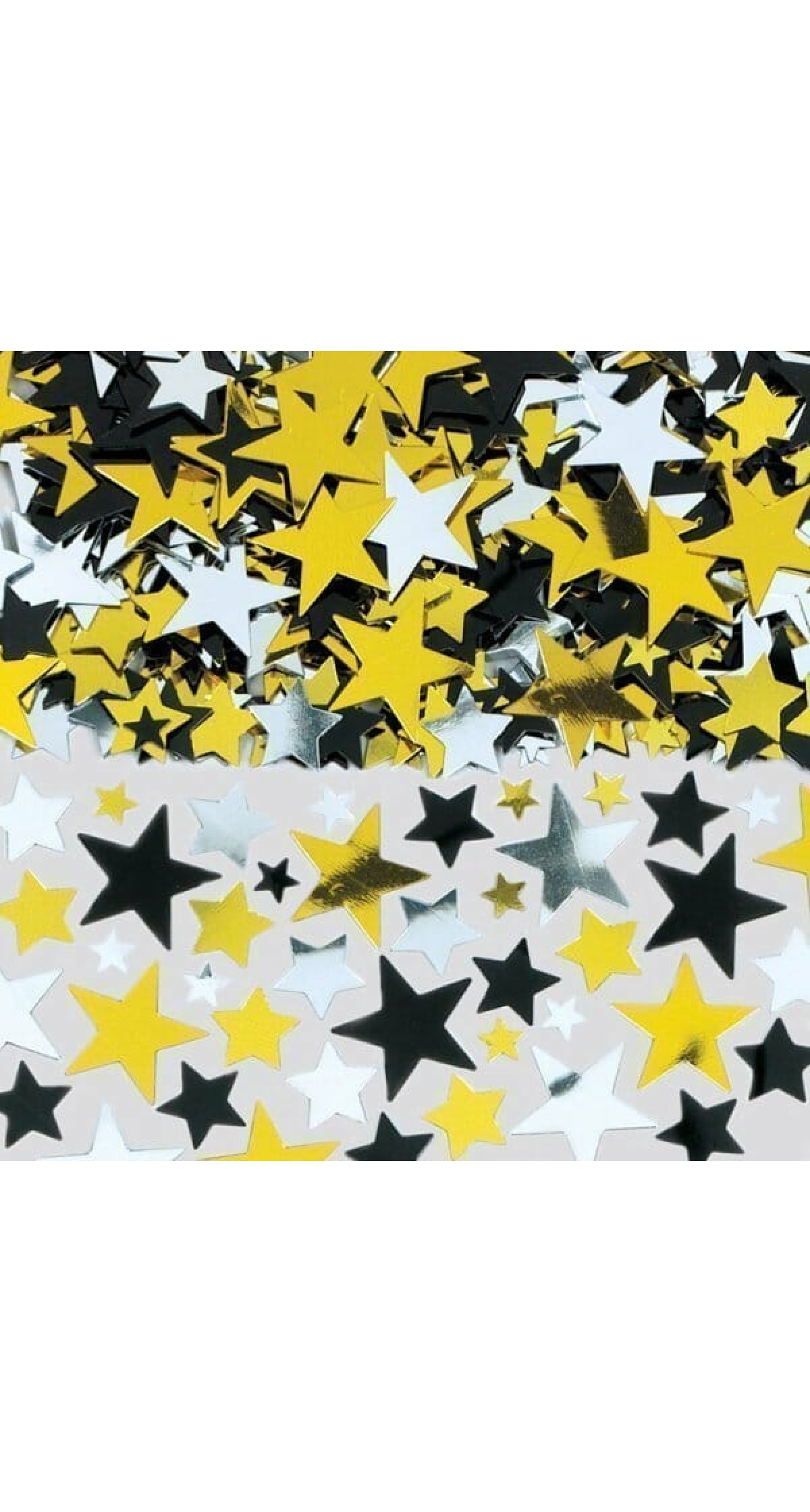 Hollywood Black Silver & Gold Value Pack Star Table Confetti - 70g