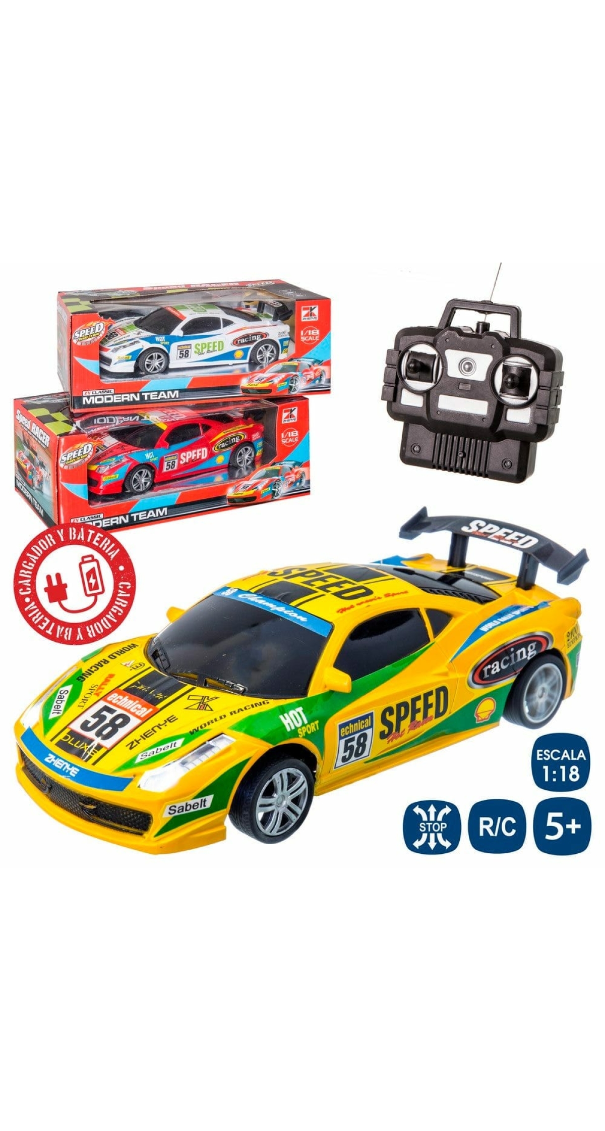 Sport Car Radio Control With Light - 23cm