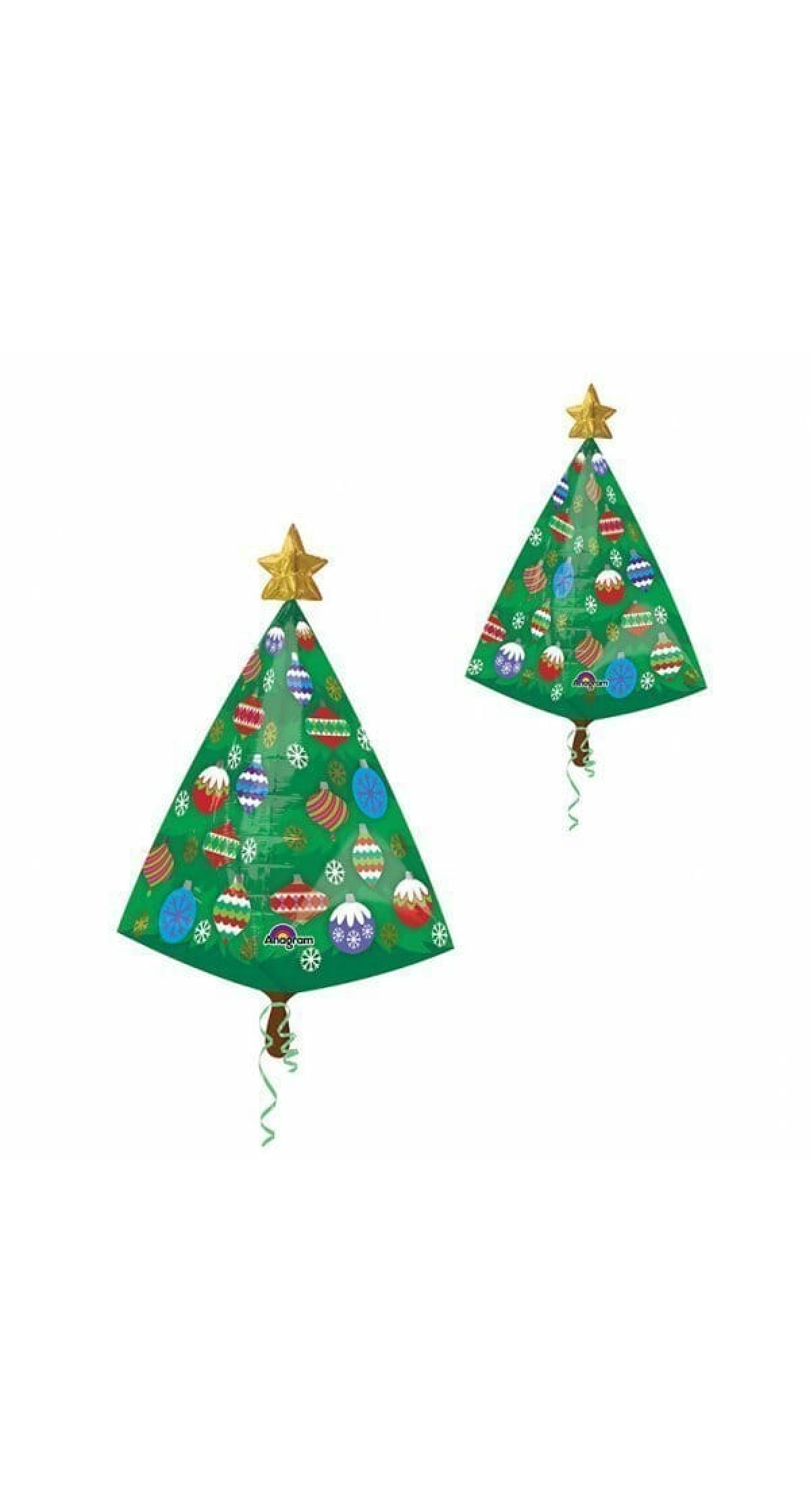 Ultra Shape Christmas Tree with Star Foil Balloon 15'' x 29'' (38cm x 73cm)