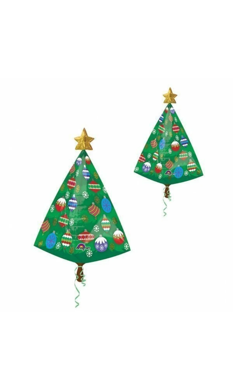 Ultra Shape Christmas Tree with Star Foil Balloon 15'' x 29'' (38cm x 73cm)