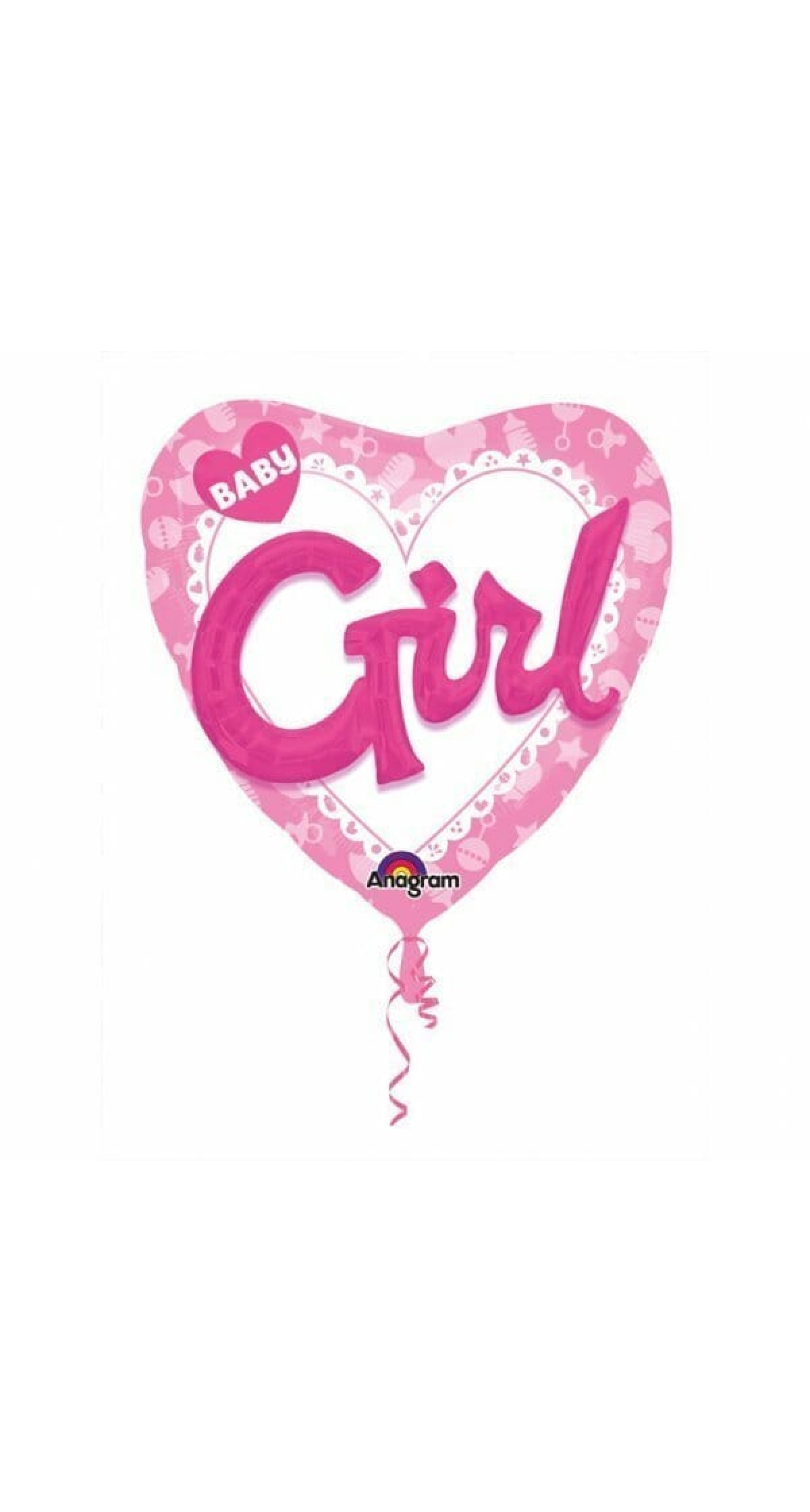 Multi Balloon Baby Girl Foil Balloon - 81 cm x 81cm