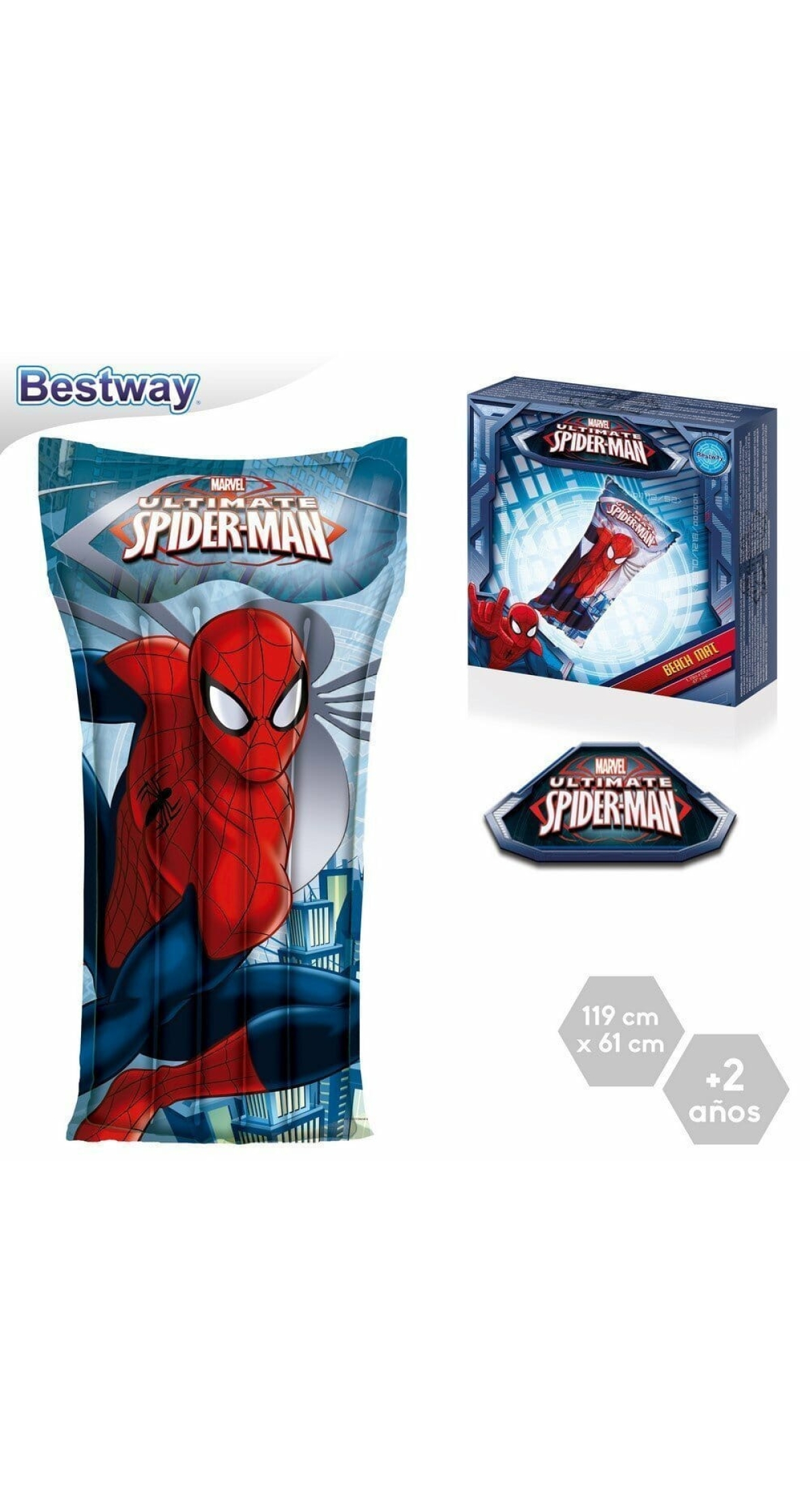Bestway Spider-man Beach & Pool Inflatable Air Bed 119x60cm (Online Only)