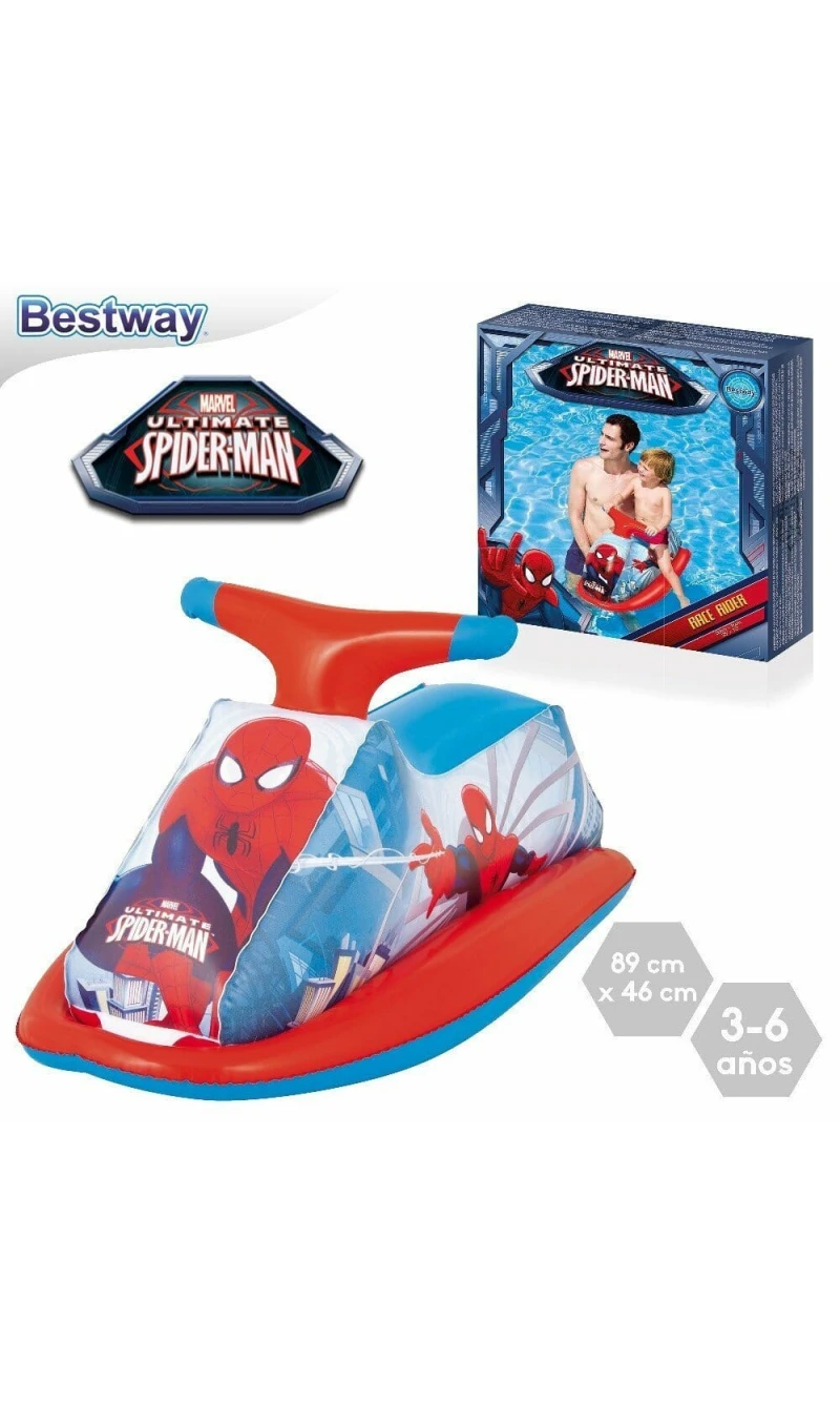 Bestway Spider-man Race Rider 89x46cm for Age 3-6 Years