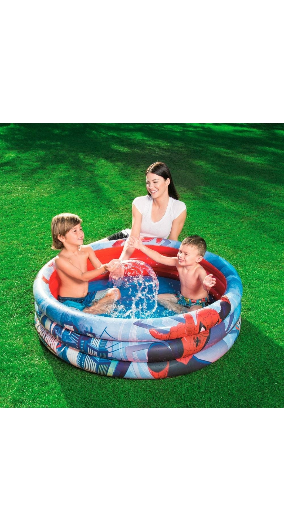 Bestway Spider-man Inflatable 3-Ring Pool 122x30cm for Age 2+ Years (Online Only)