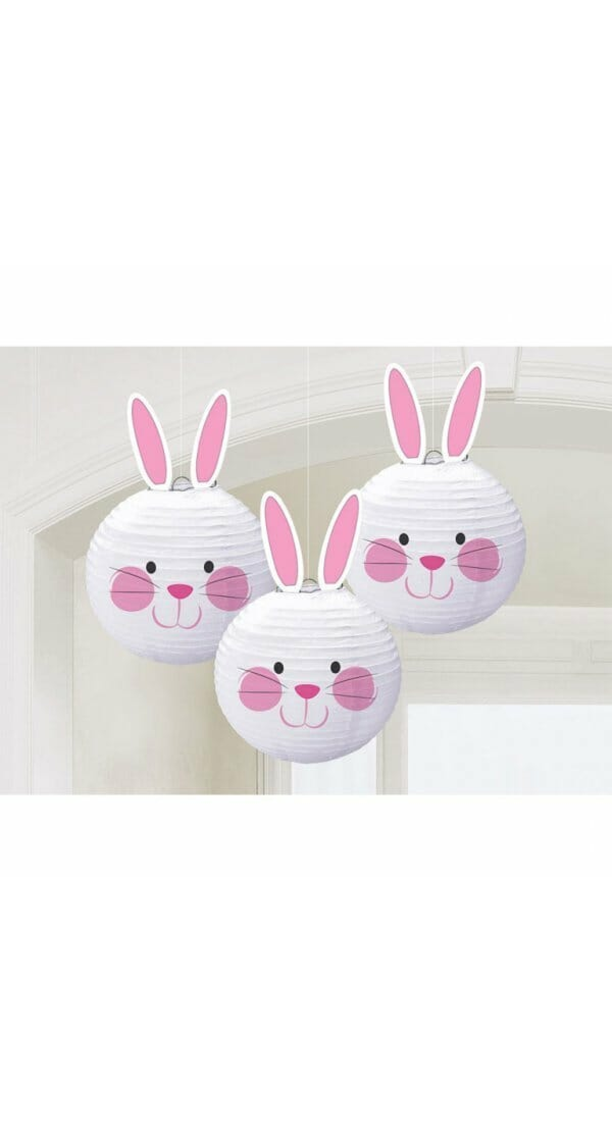 Easter Bunny Paper Lanterns 3pk - 24cm