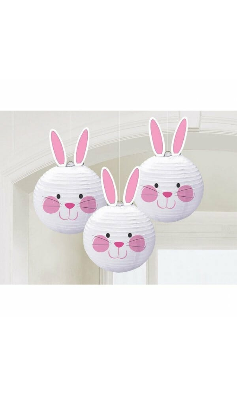 Easter Bunny Paper Lanterns 3pk - 24cm