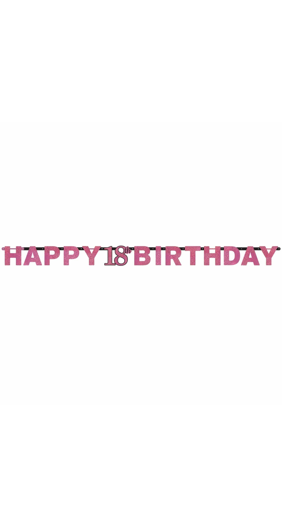 18th Pink Sparkling Celebration Paper Letter Banner - 2.13m