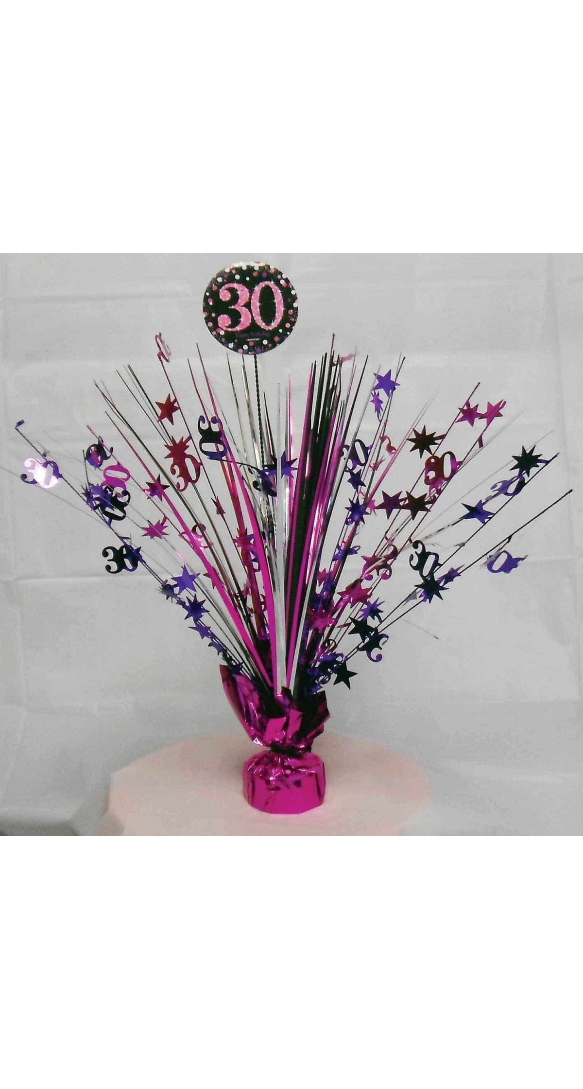 30th Birthday Pink Sparkling Celebration Centerpiece 46cm - 1pk