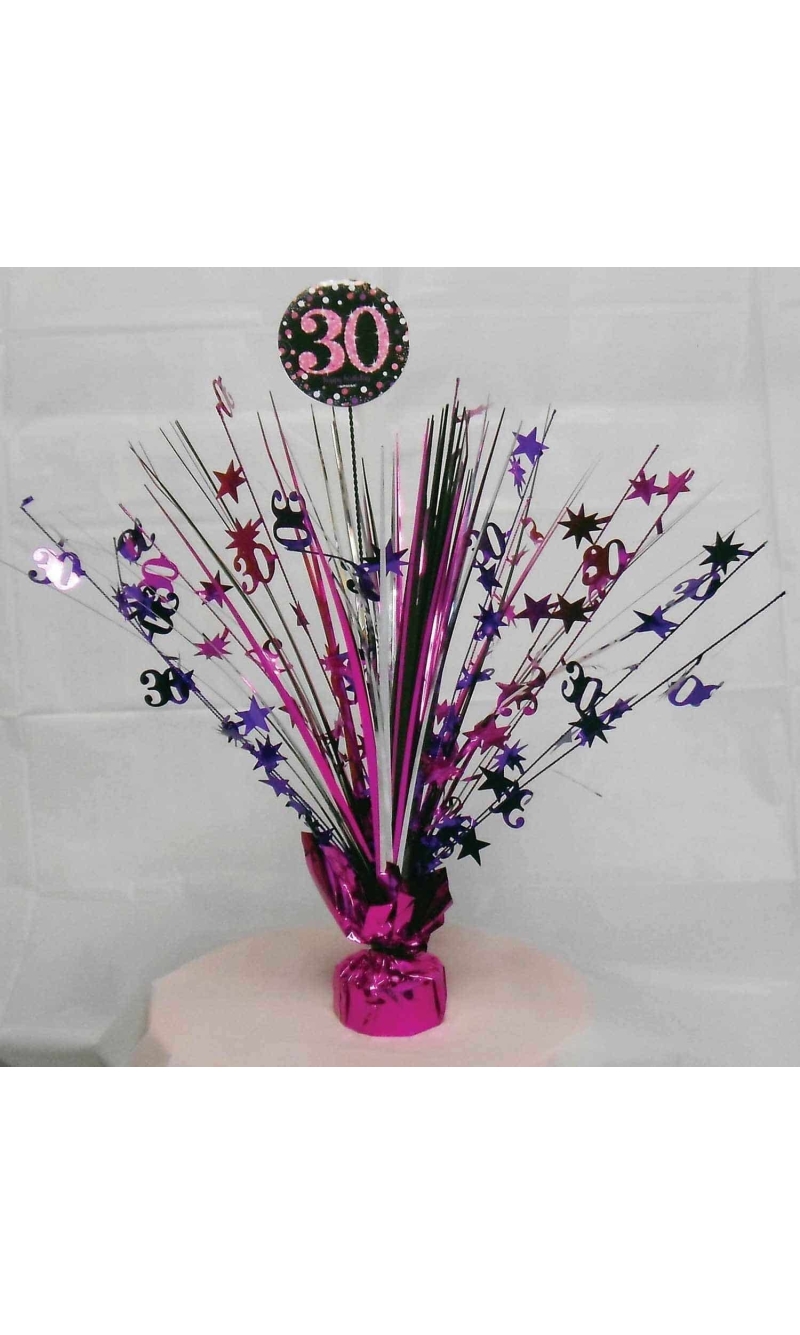 30th Birthday Pink Sparkling Celebration Centerpiece 46cm - 1pk