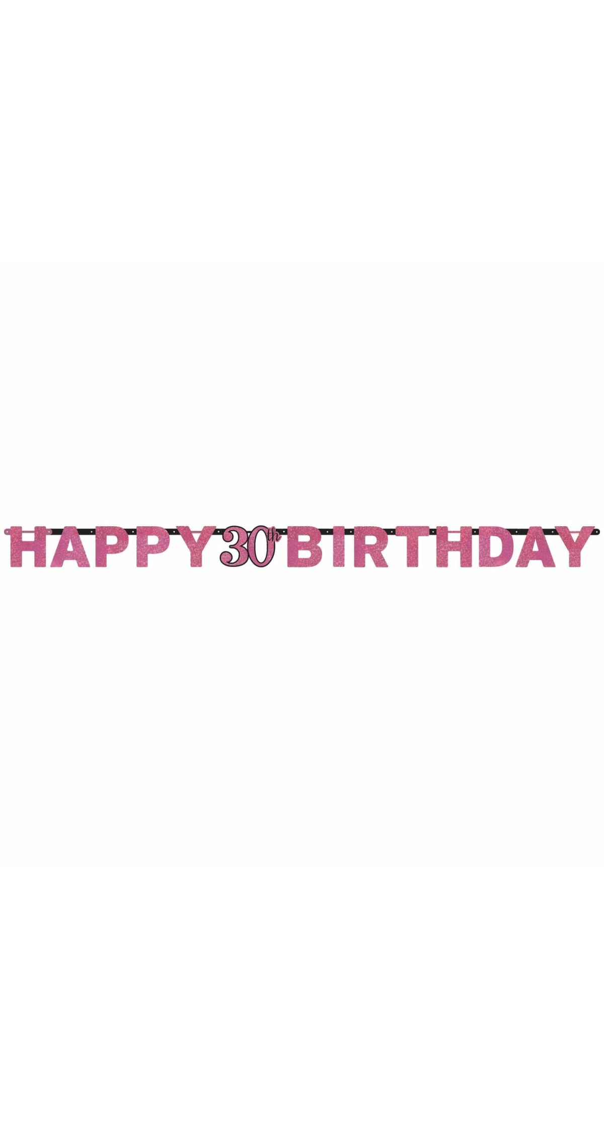 30th Pink Sparkling Celebration Paper Letter Banner - 2.13m