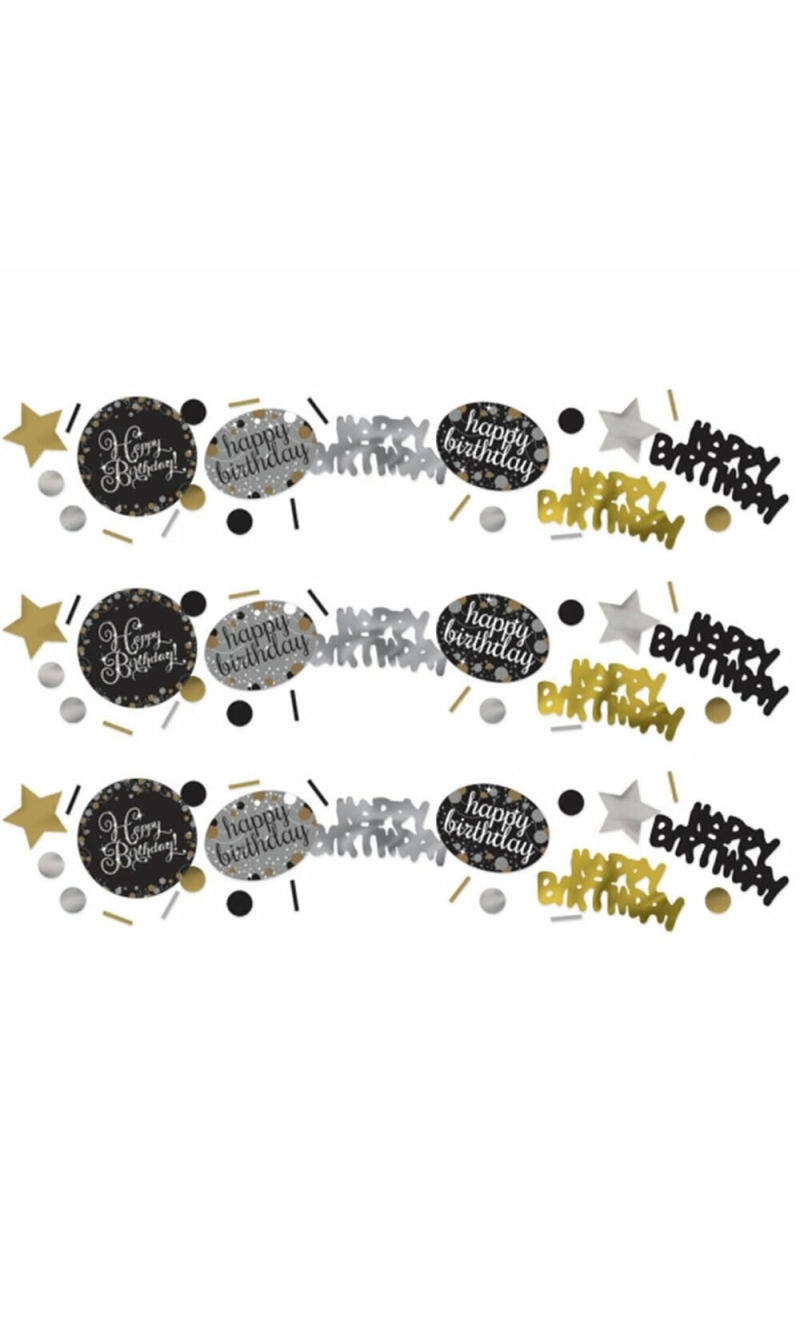 Happy Birthday Gold Sparkling Celebration Confetti – 34g