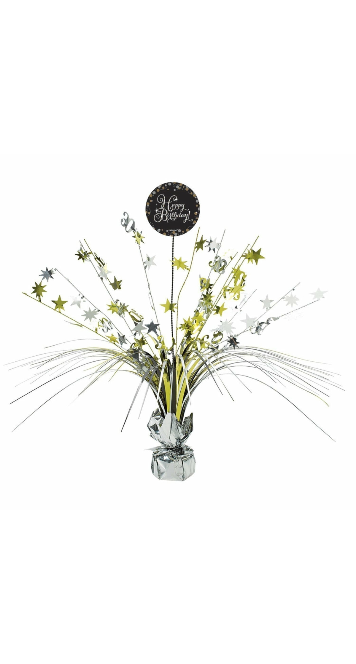 Happy Birthday Gold Sparkling Celebration Centerpiece 46cm - 1pk