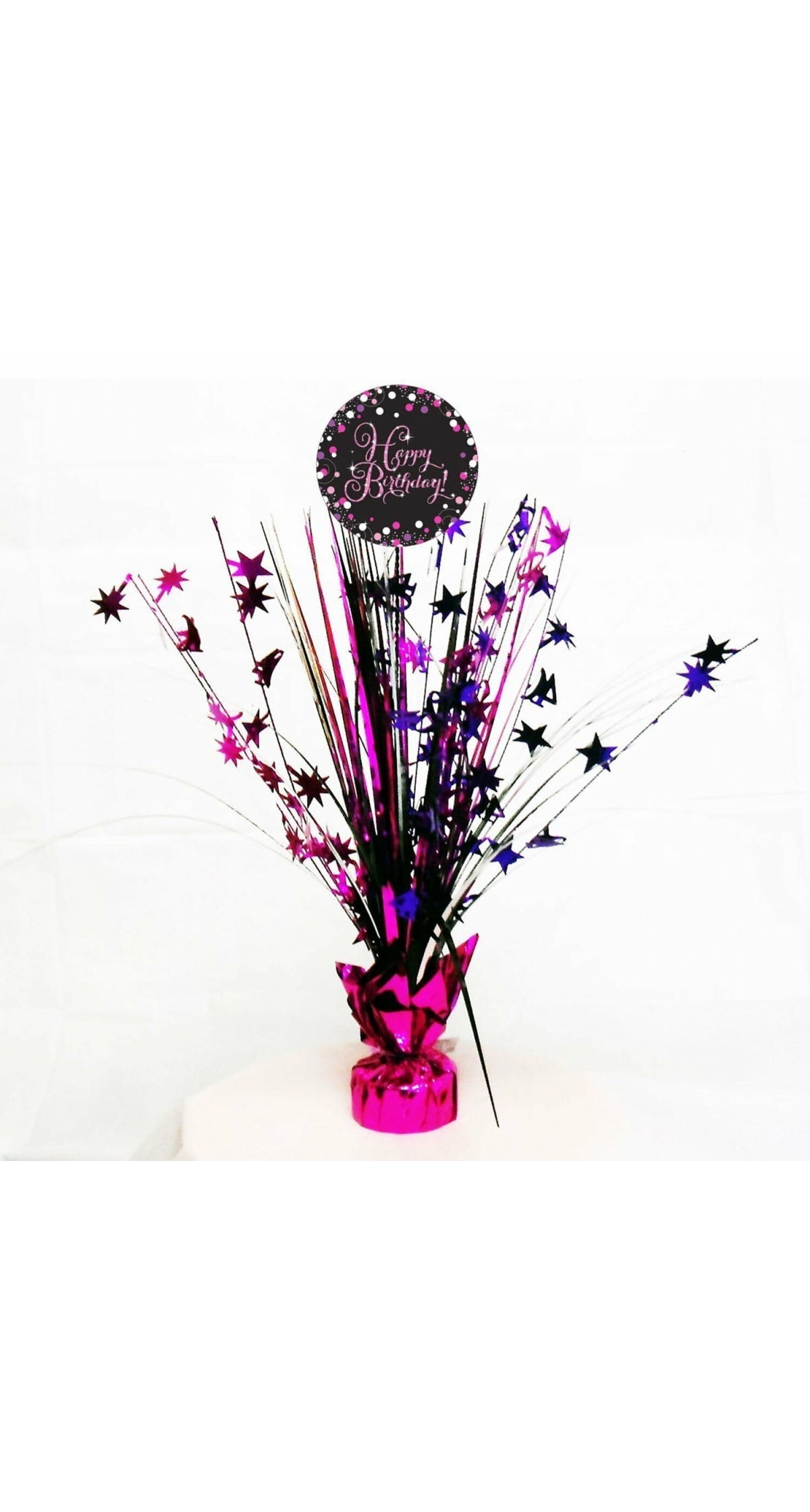 Happy Birthday Pink Sparkling Celebration Centerpiece 46cm - 1pk