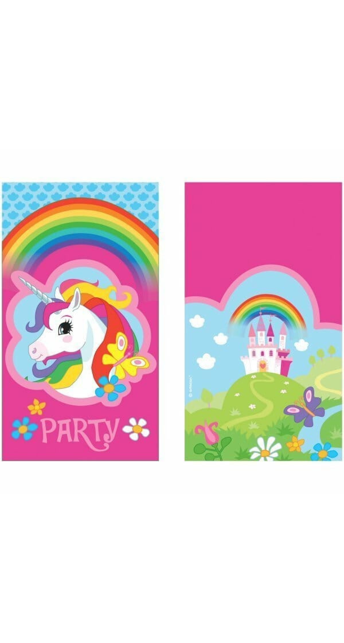 Unicorn Invitations 14cm x 8cm - 8pk
