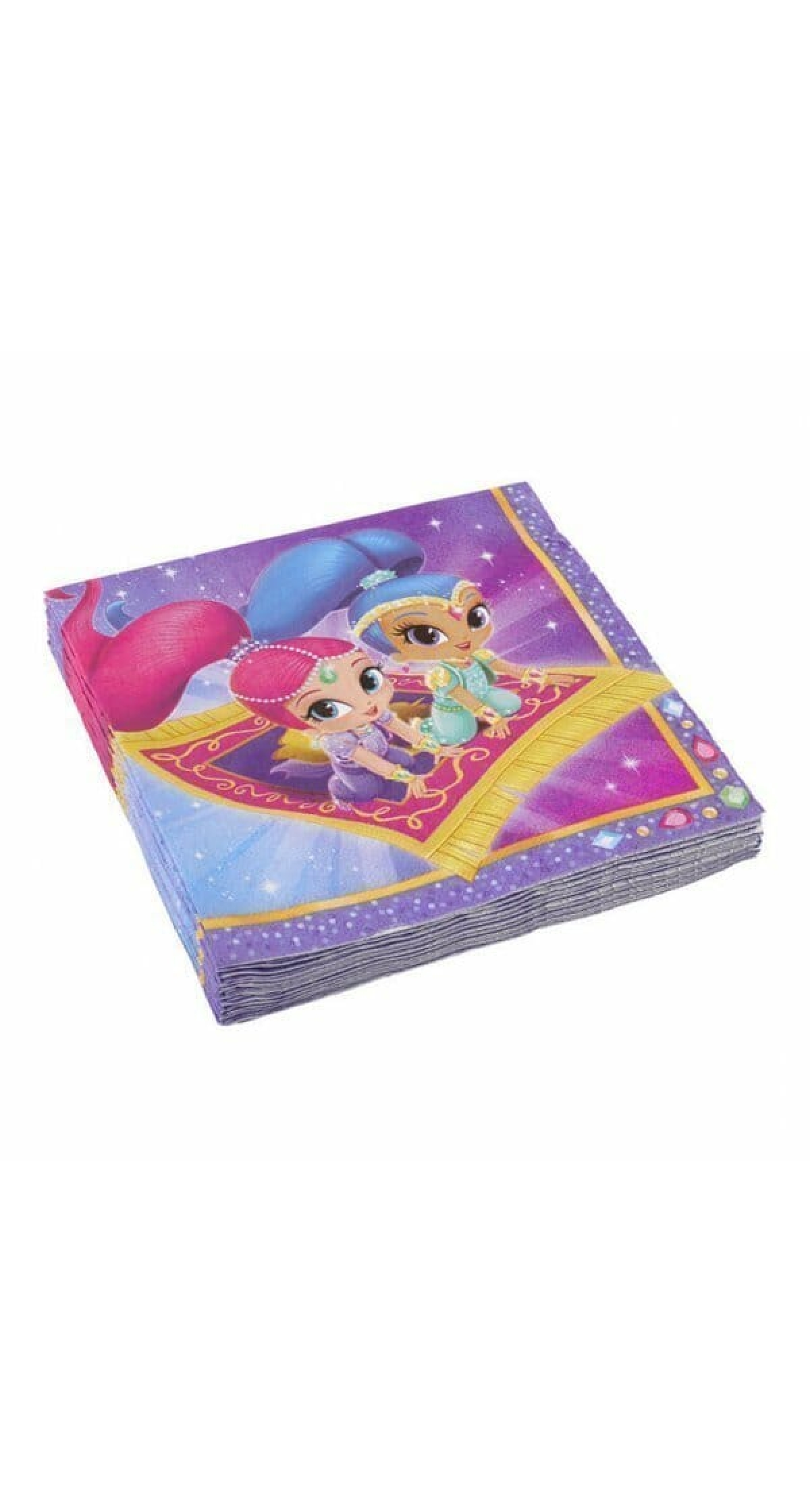 Shimmer and Shine Lunch Napkins 2ply 33cm x 33cm - 20pk