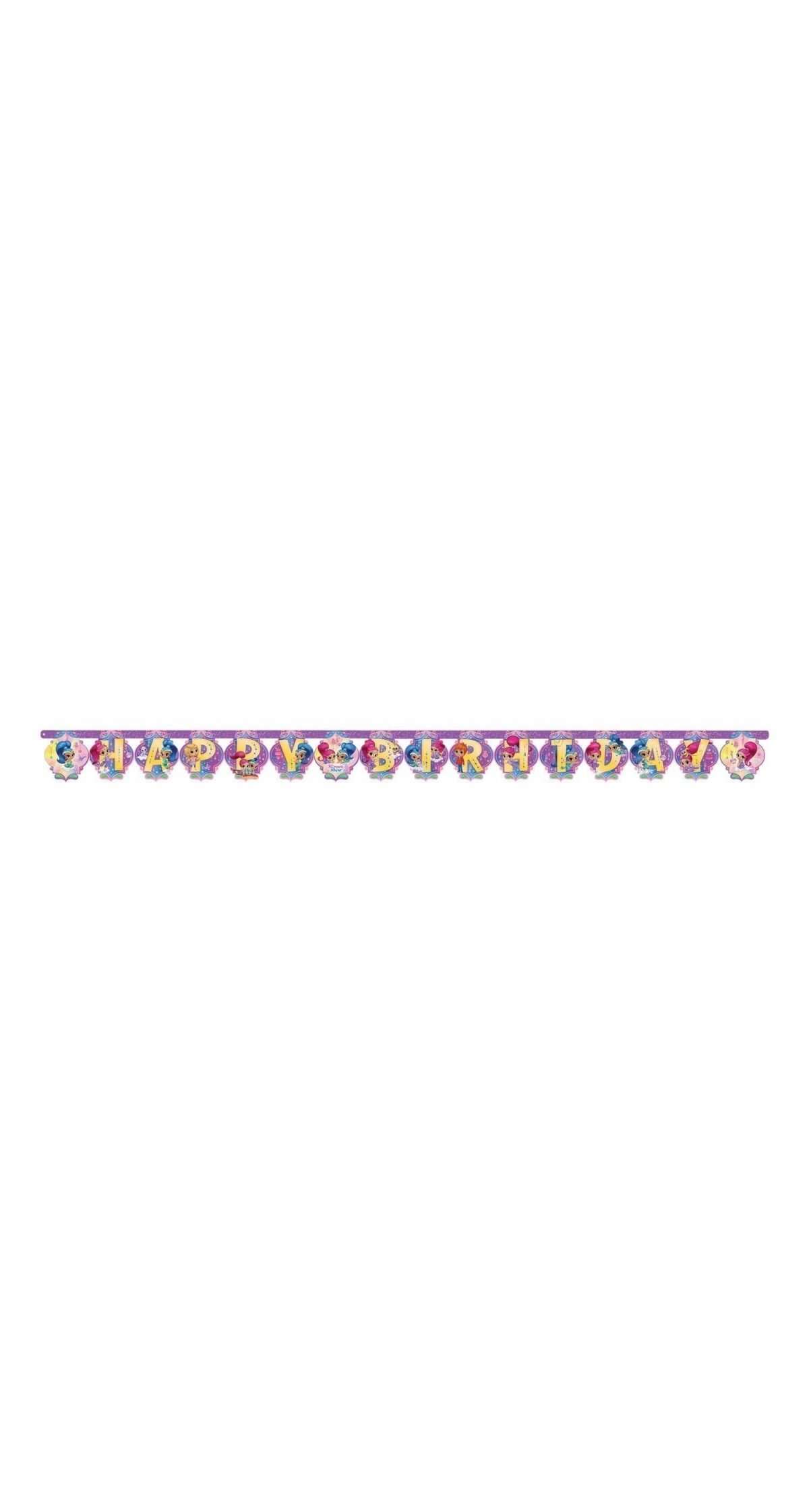 Shimmer and Shine Happy Birthday Letter Banner - 2m