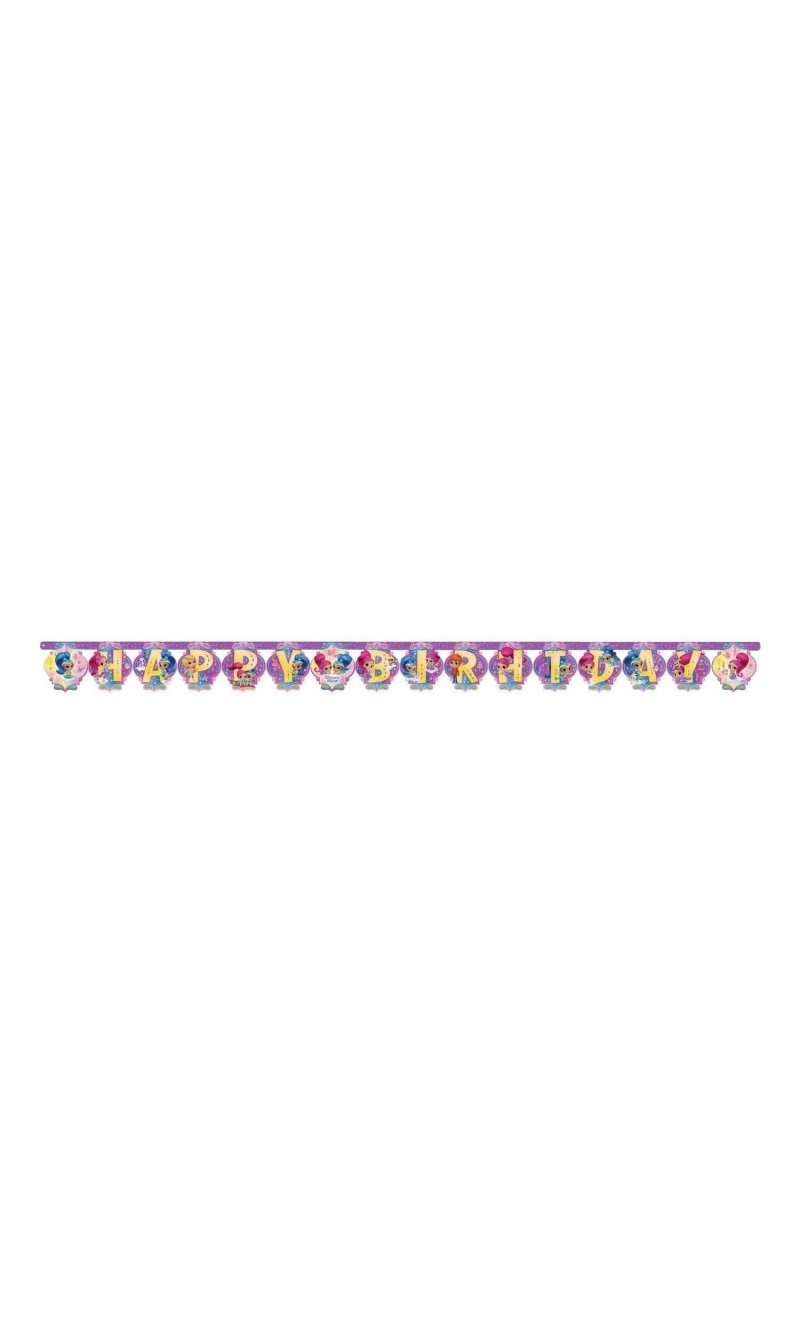 Shimmer and Shine Happy Birthday Letter Banner - 2m