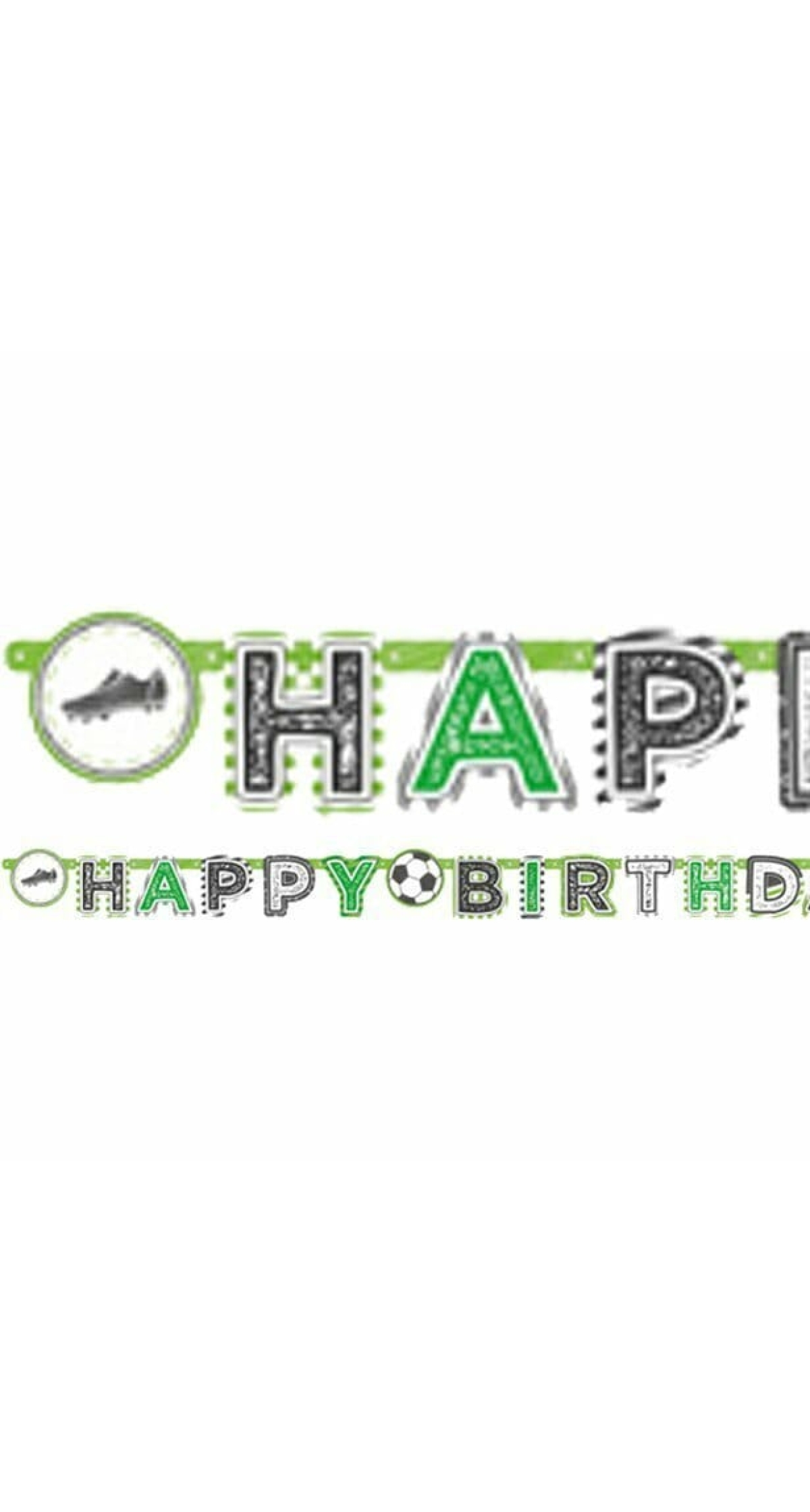 Kicker Football Party 'Happy Birthday' Letter Banner - 2m