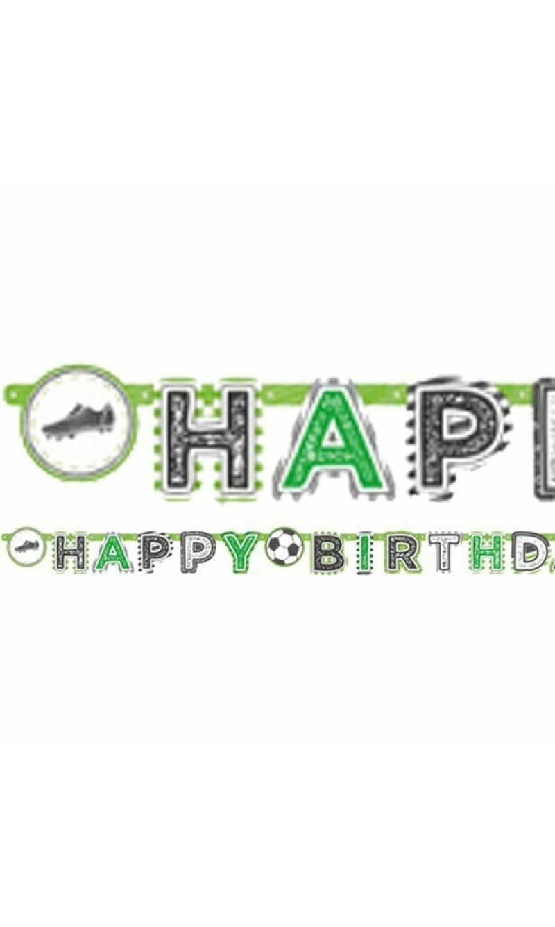 Kicker Football Party 'Happy Birthday' Letter Banner - 2m