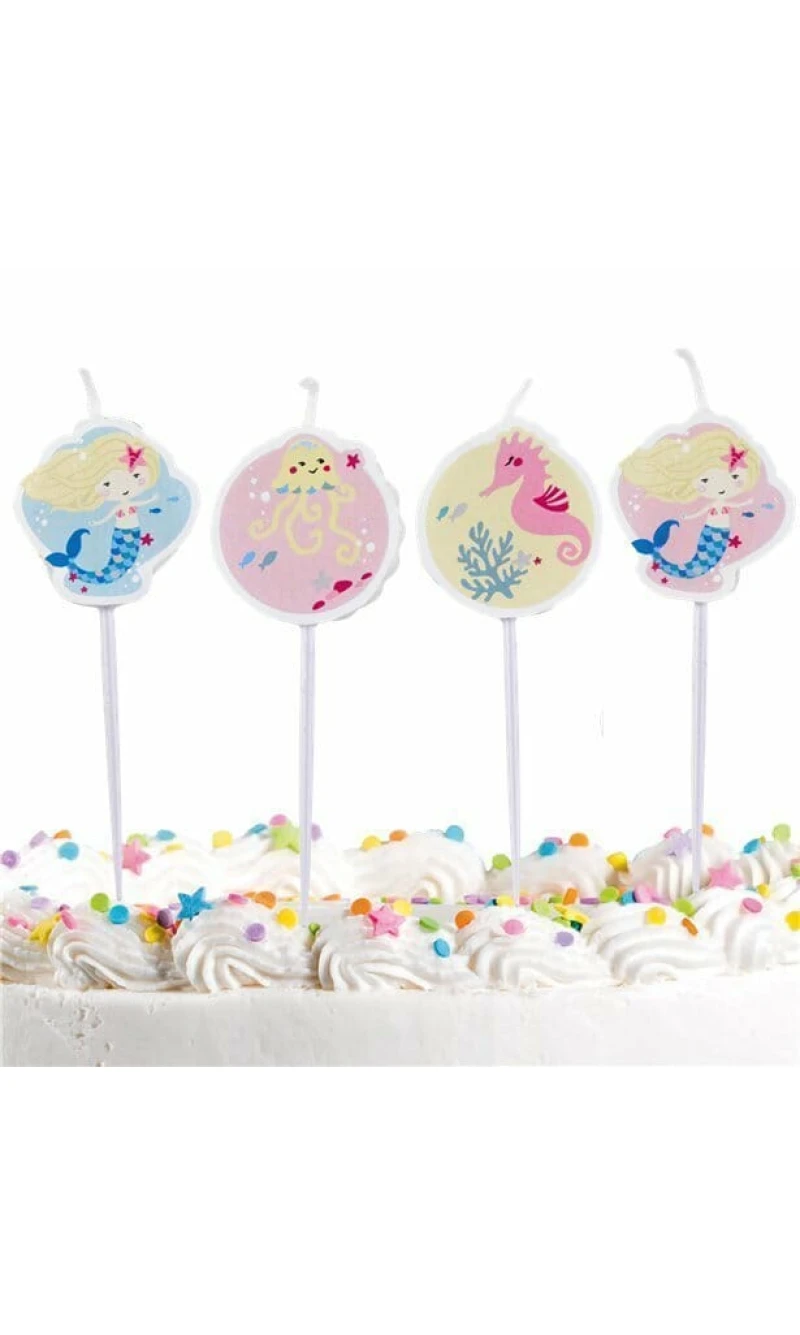 Be A Mermaid Mini Figure Candles - 4pk