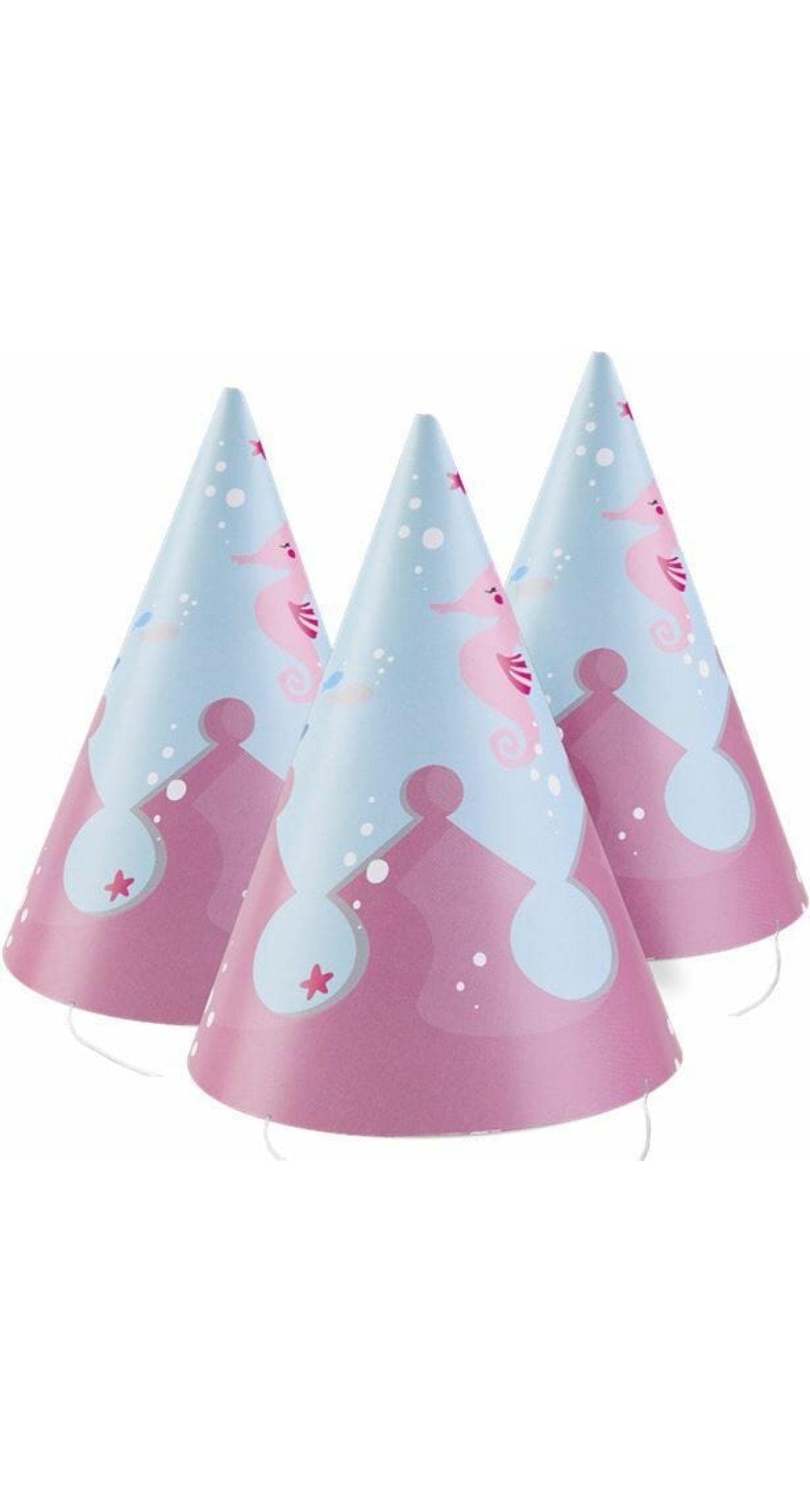 Be A Mermaid Party Cone Hats - 8pk