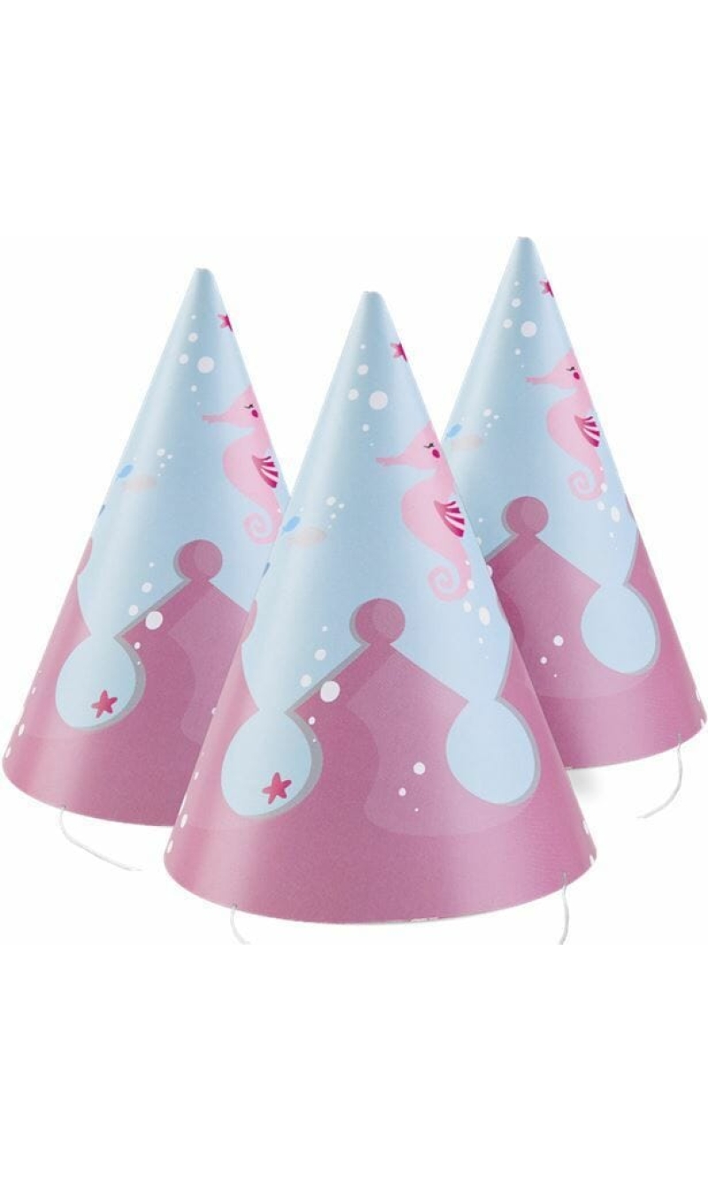 Be A Mermaid Party Cone Hats - 8pk