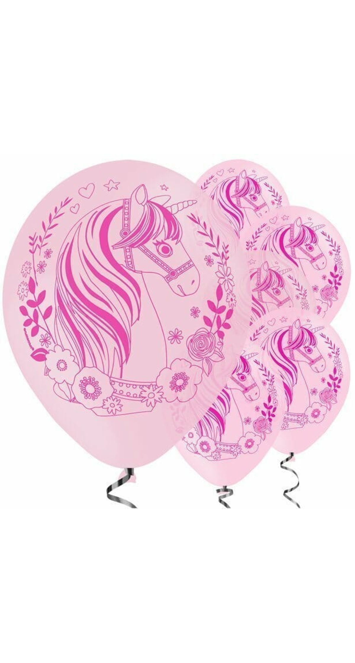 Magical Unicorn All Over Print 27.5 cm/11" Latex Balloons - 6pk
