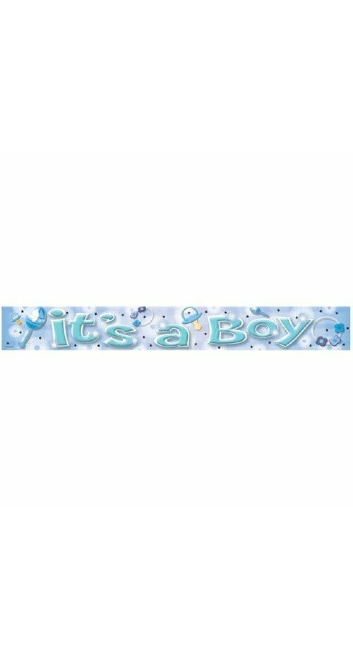 It's a Boy Foil Banner - 11cm x 365cm