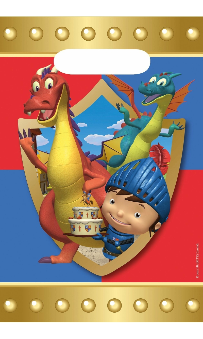 Mike The Knight Plastic Party Bags - 8pk
