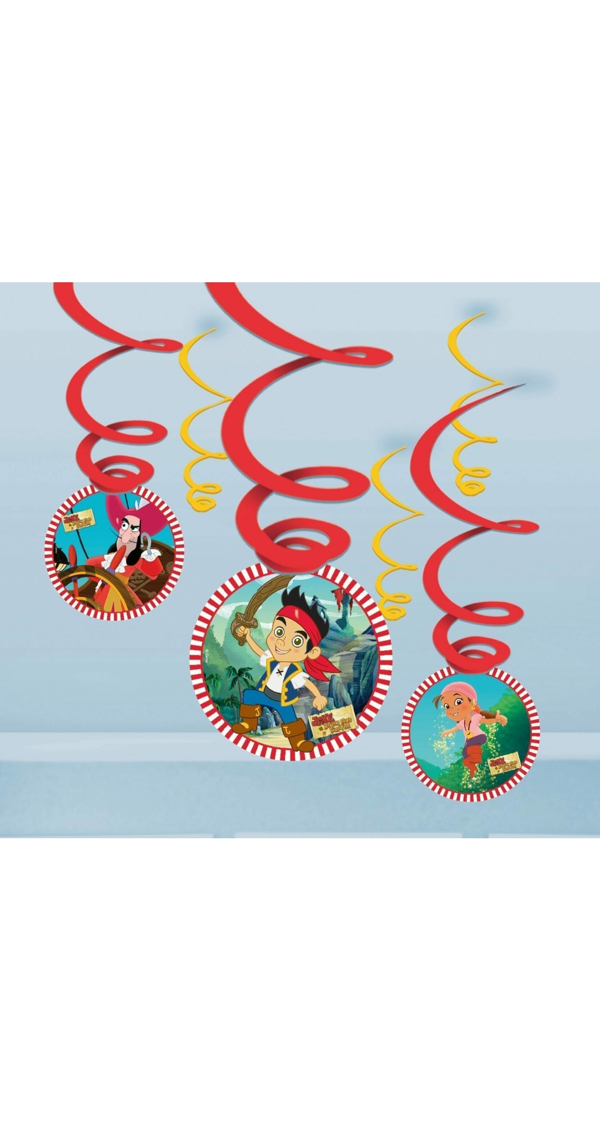 Jake and the Never Land Pirates Hanging Swirls Decorations - 6pk