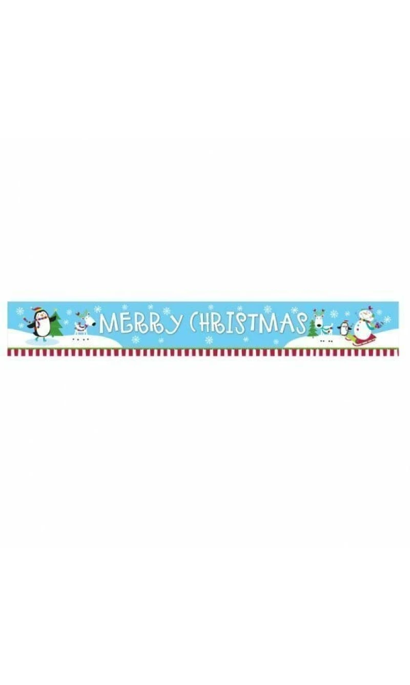Joyful Snowman Foil Banner - 4.5m