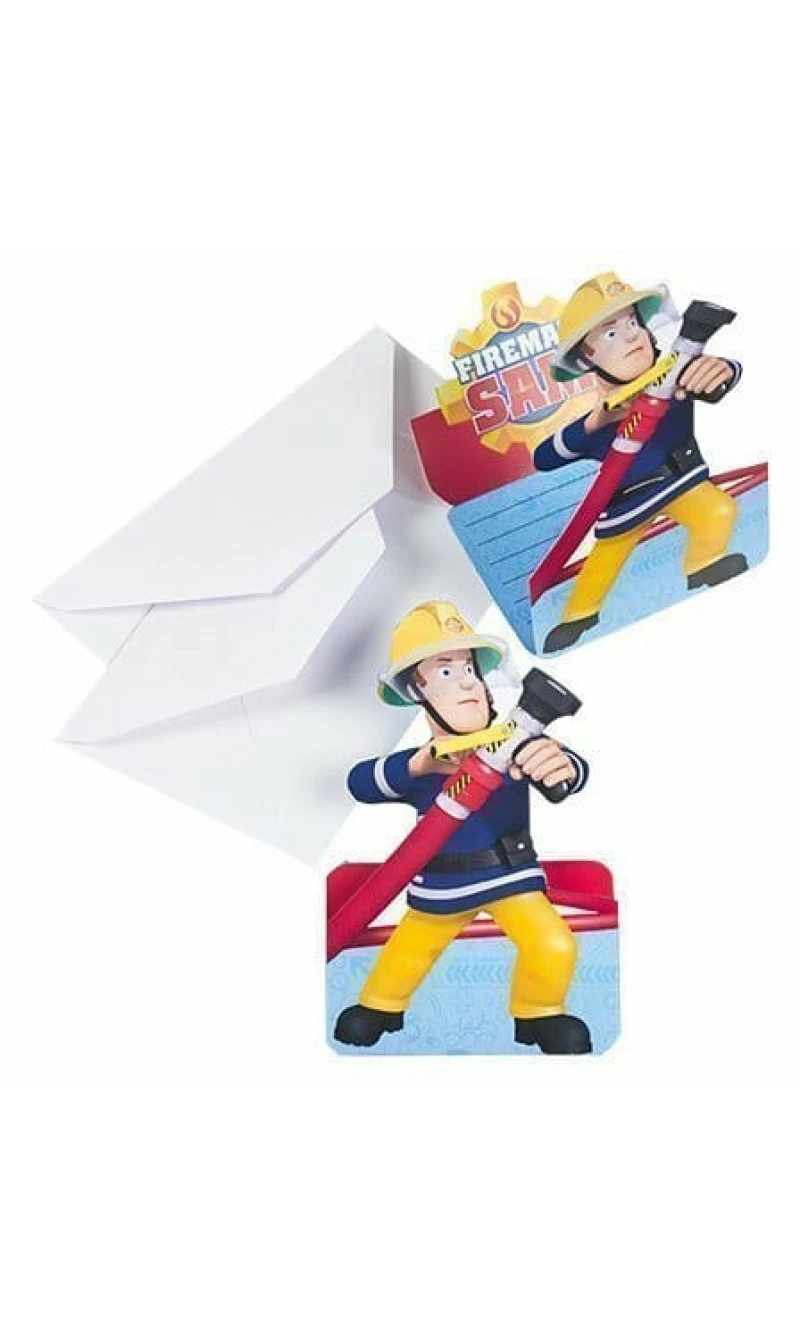 Fireman Sam Invitations - 8pk