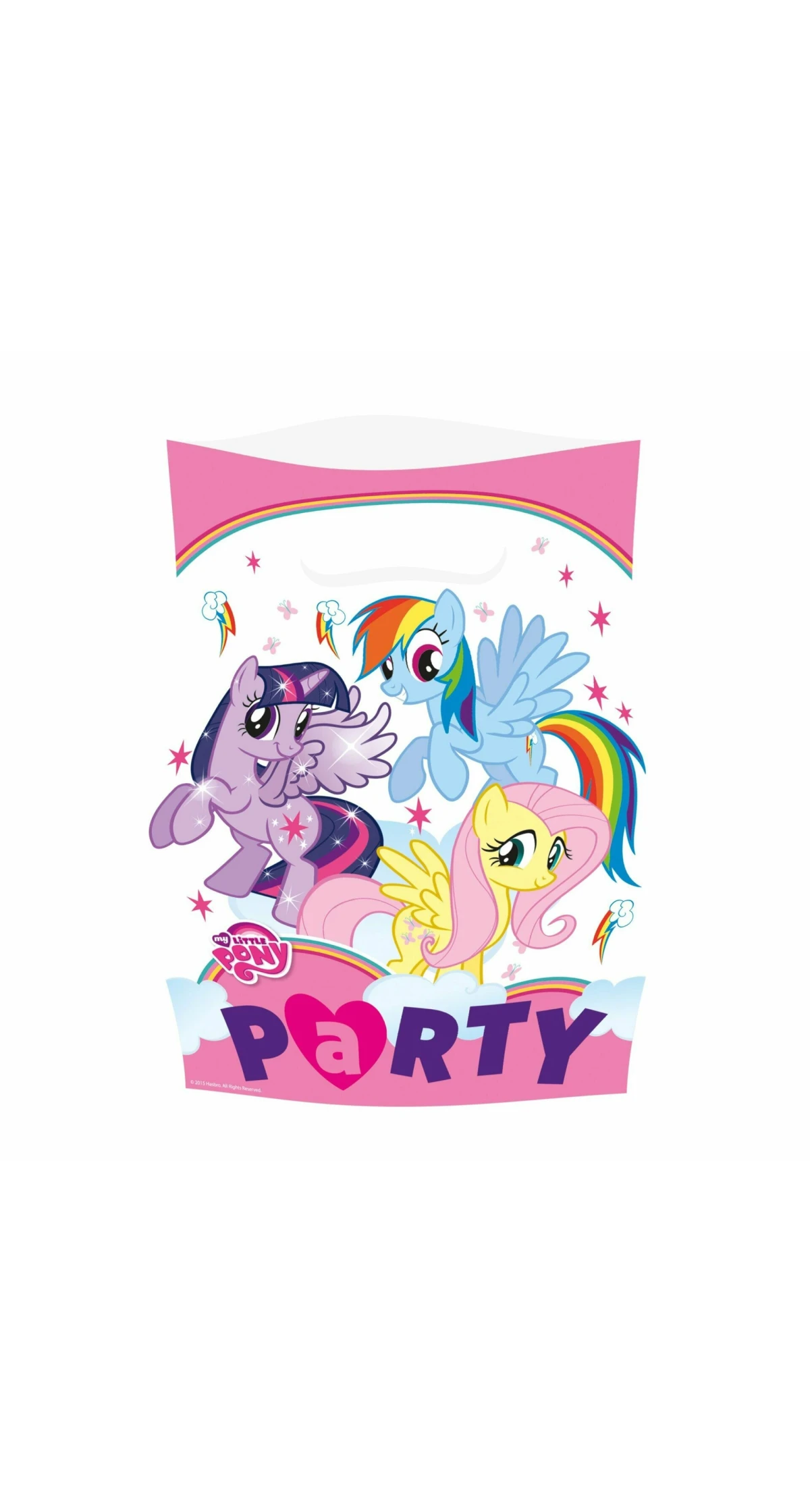 My Little Pony Rainbow Plastic Party Bags - 8pk