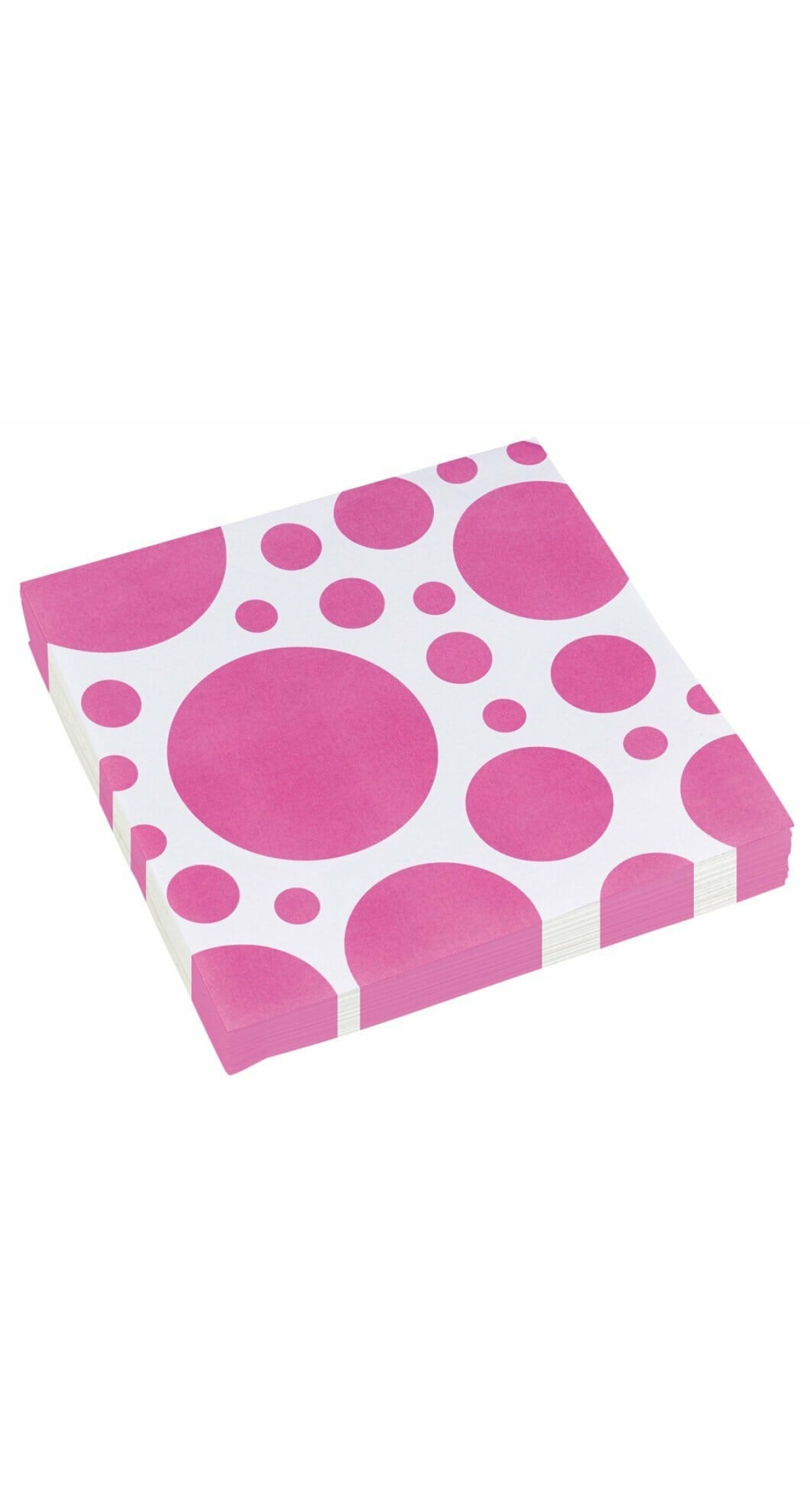 Bright Pink Dots - 20 x Lunch Napkins