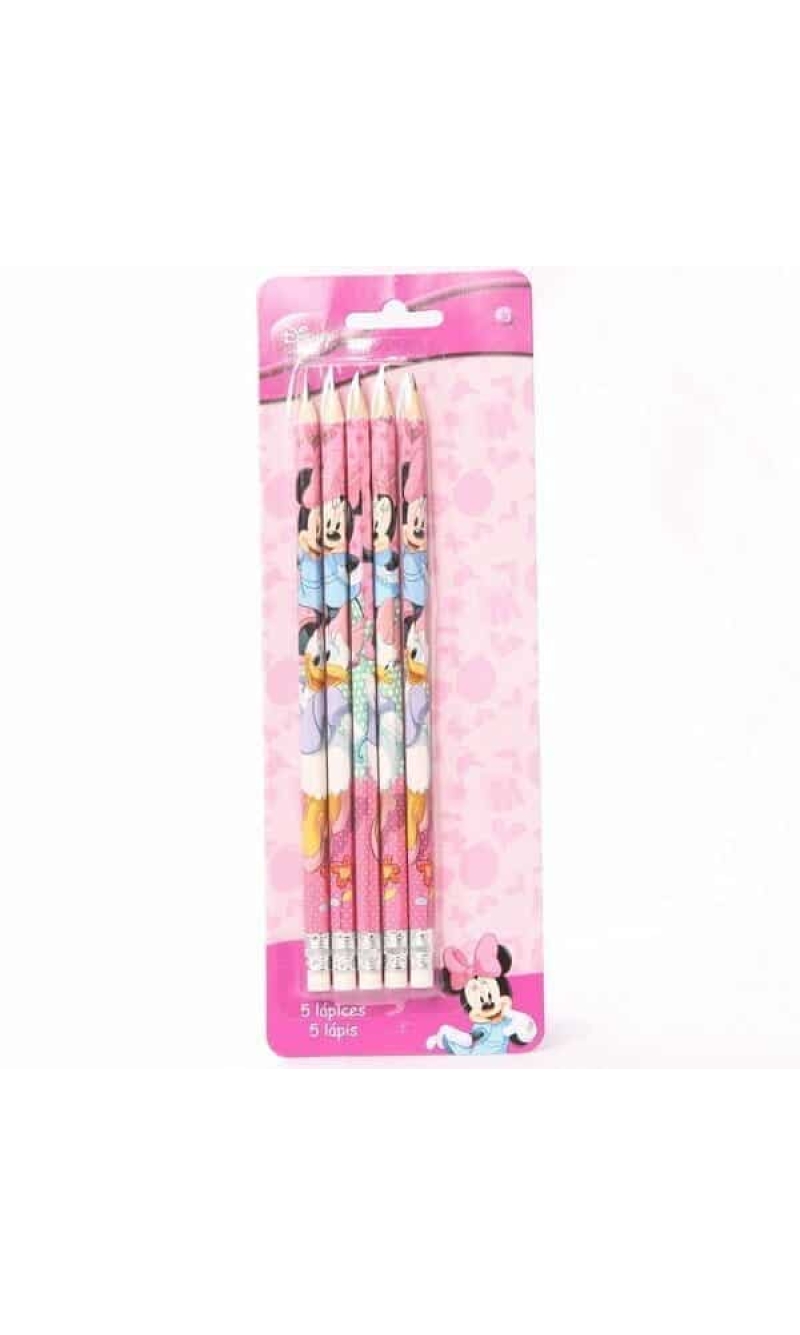 Minnie Mouse Bow-Tique Pencils with Erasers - 5pk