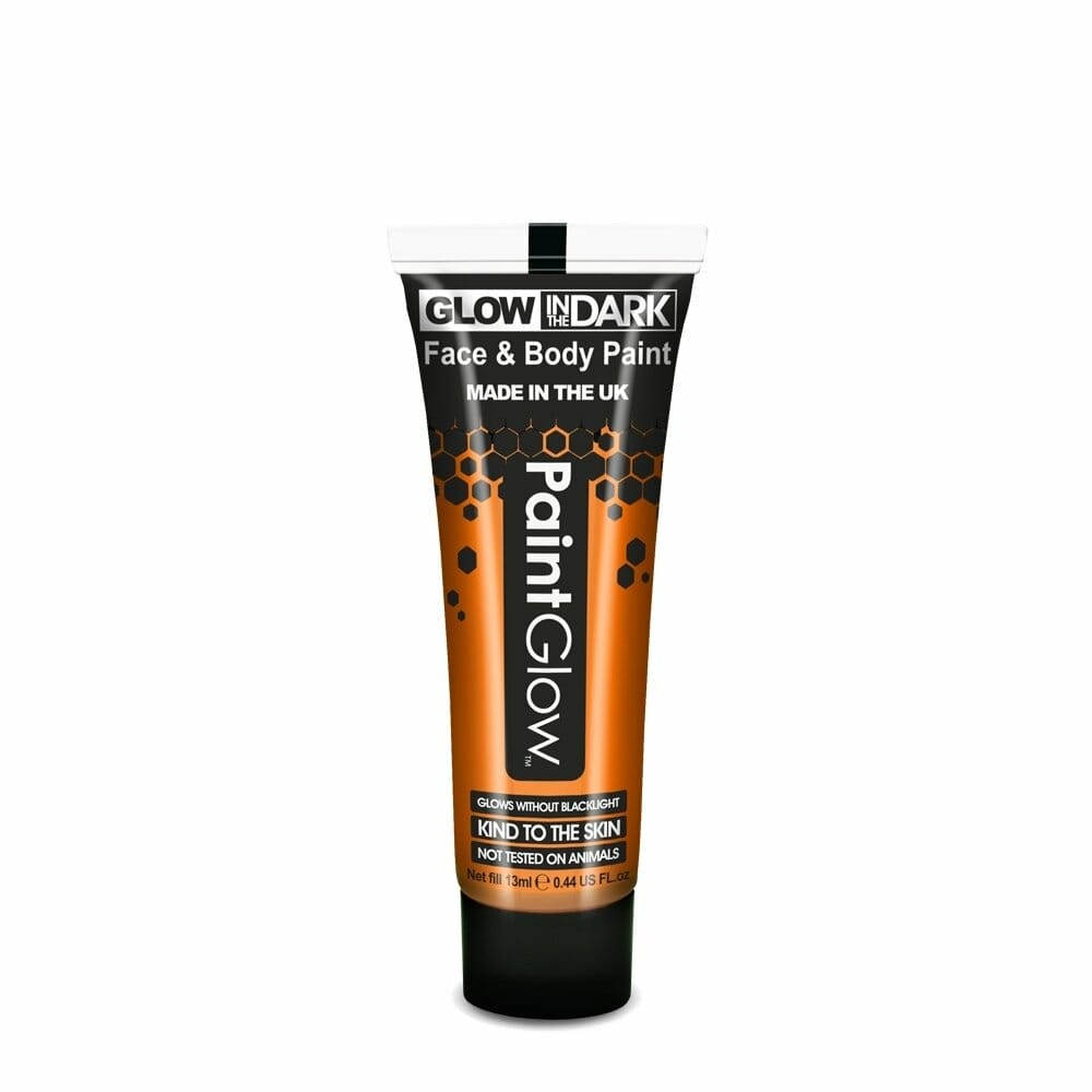 Glow In The Dark Face & Body Paint Water Based (12ml) - Orange (PRO)