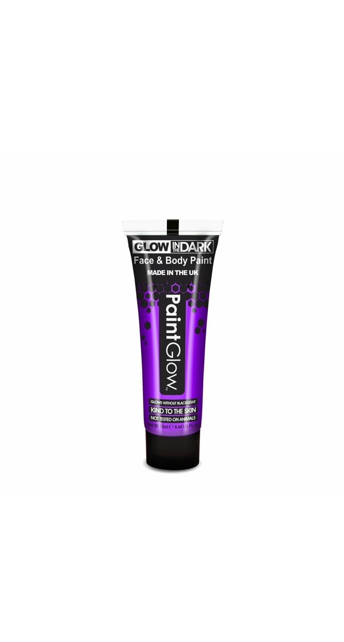 Glow In The Dark Face & Body Paint Water Based (12ml) -  Purple (PRO)