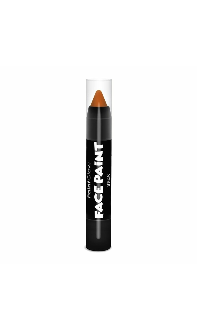 Face & Body Paint Sticks (Non UV) Wax Based (3.5g) - Dark Orange