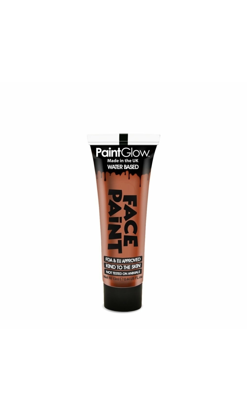 Face & Body Paint (Non UV) Water Based (13ml) - Dark Orange